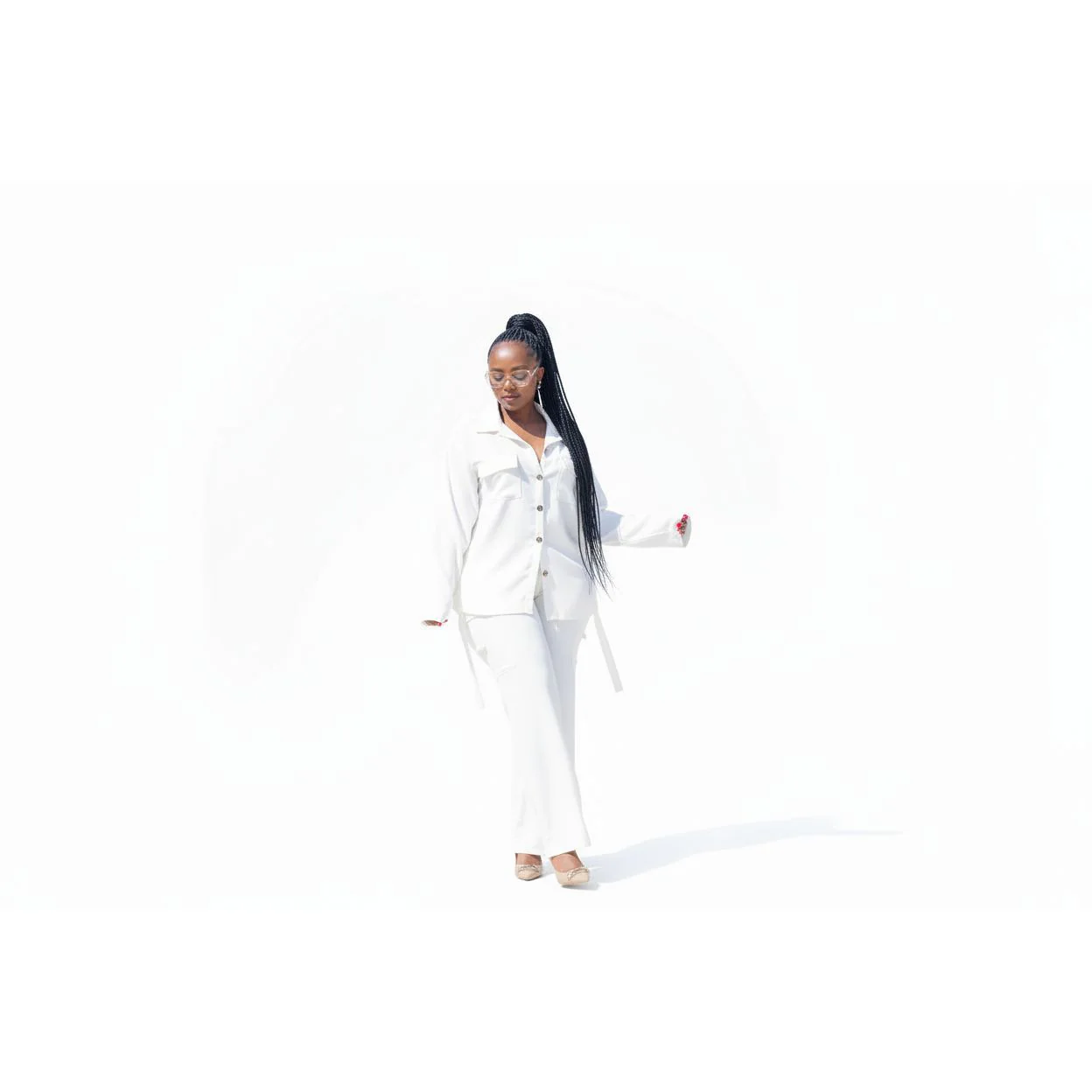 Casual Comfortable Linen Shirt And Pants Two Piece Set - Image 4