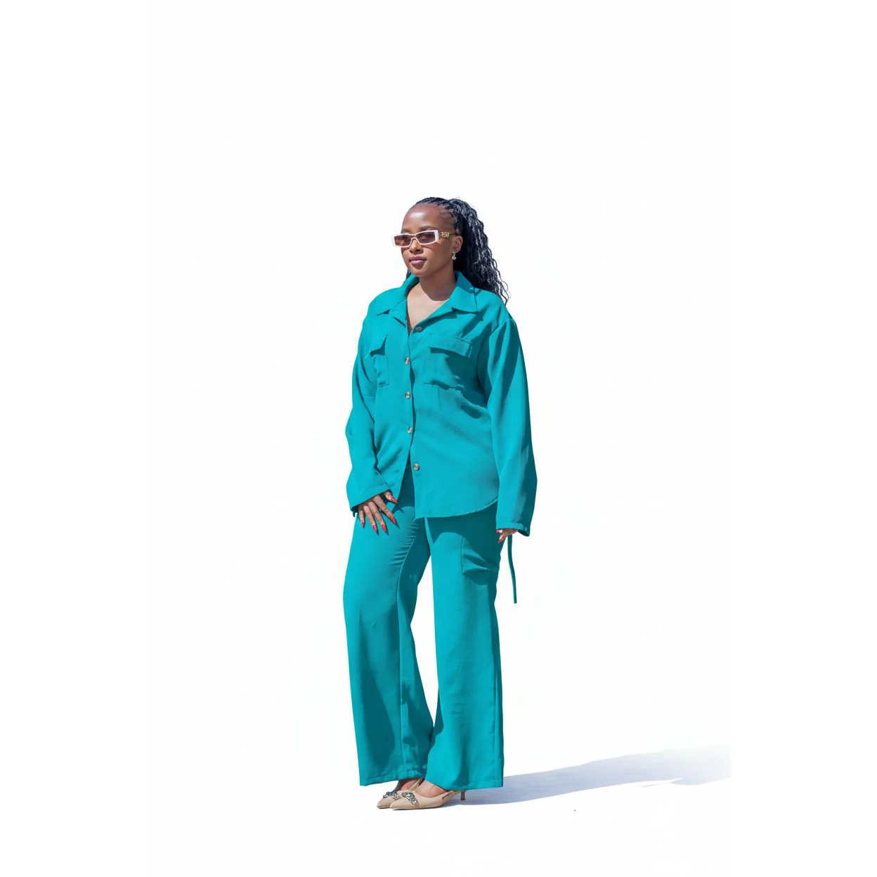 Casual Comfortable Linen Shirt And Pants Two Piece Set - Image 7