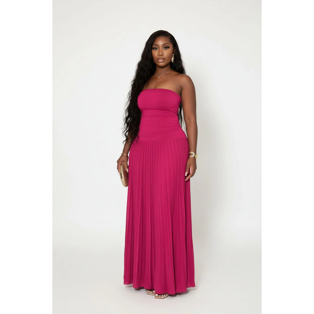 Fashionable Cold Shoulder Loose Maxi Dress