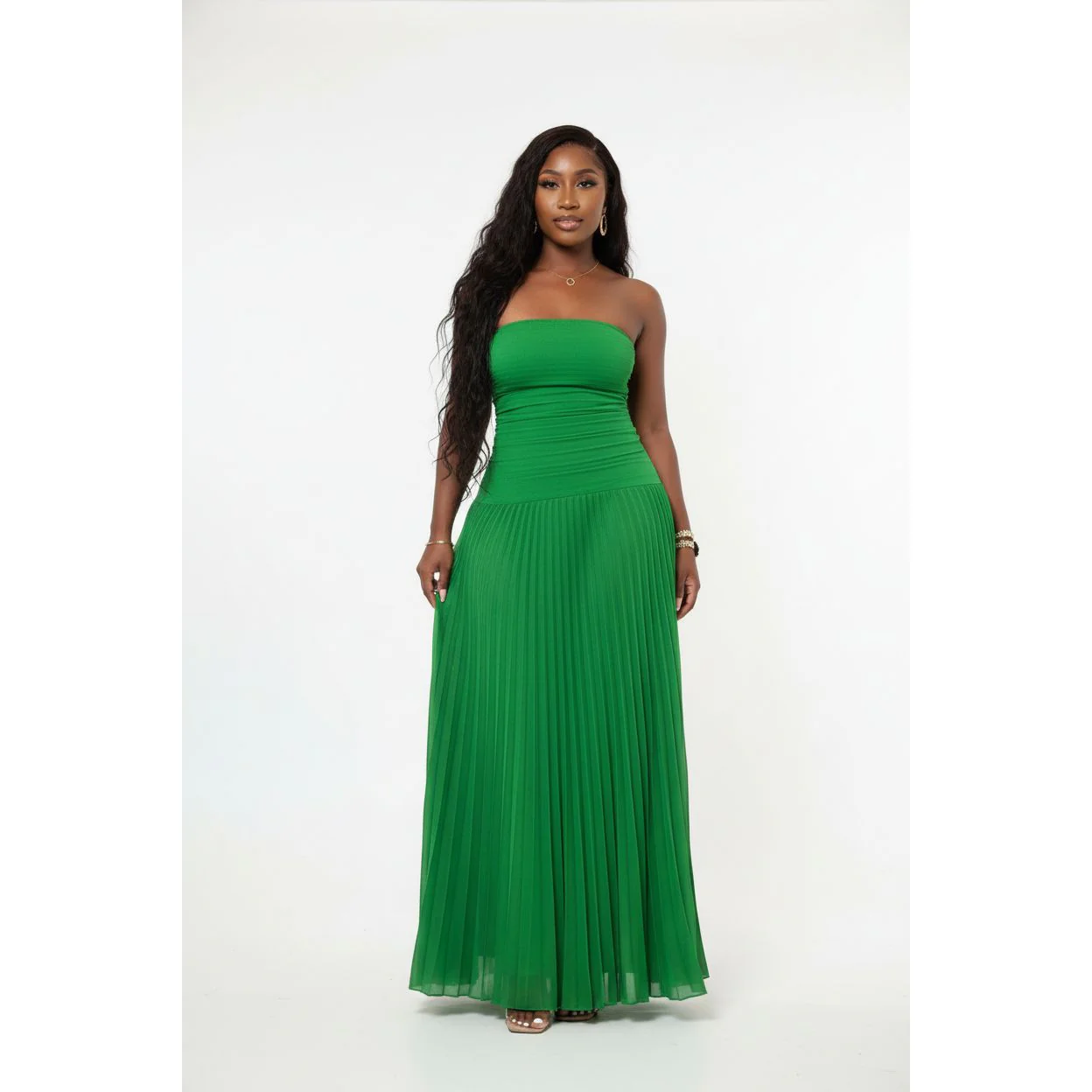 Fashionable Cold Shoulder Loose Maxi Dress - Image 3