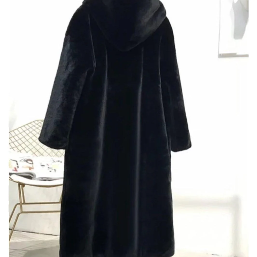 Faux Fur Hooded Coat - Image 4