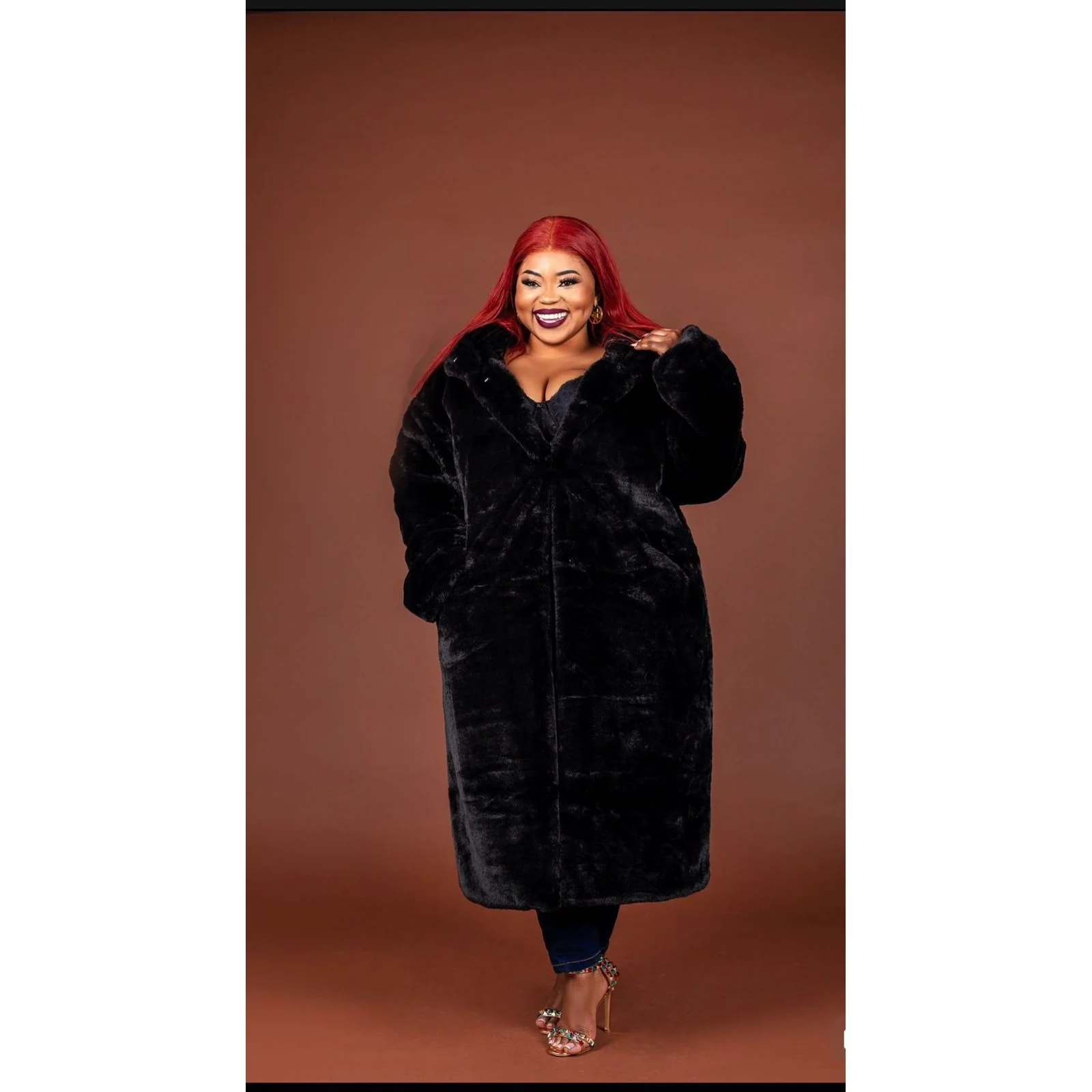 Faux Fur Hooded Coat - Image 7