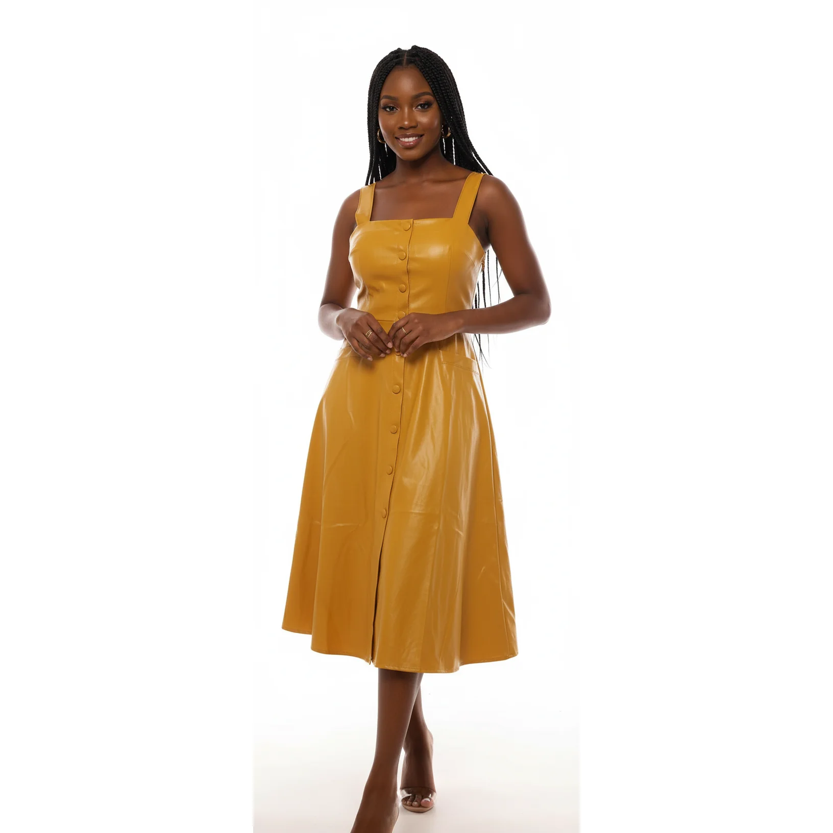 Faux Lather Dress - Image 2