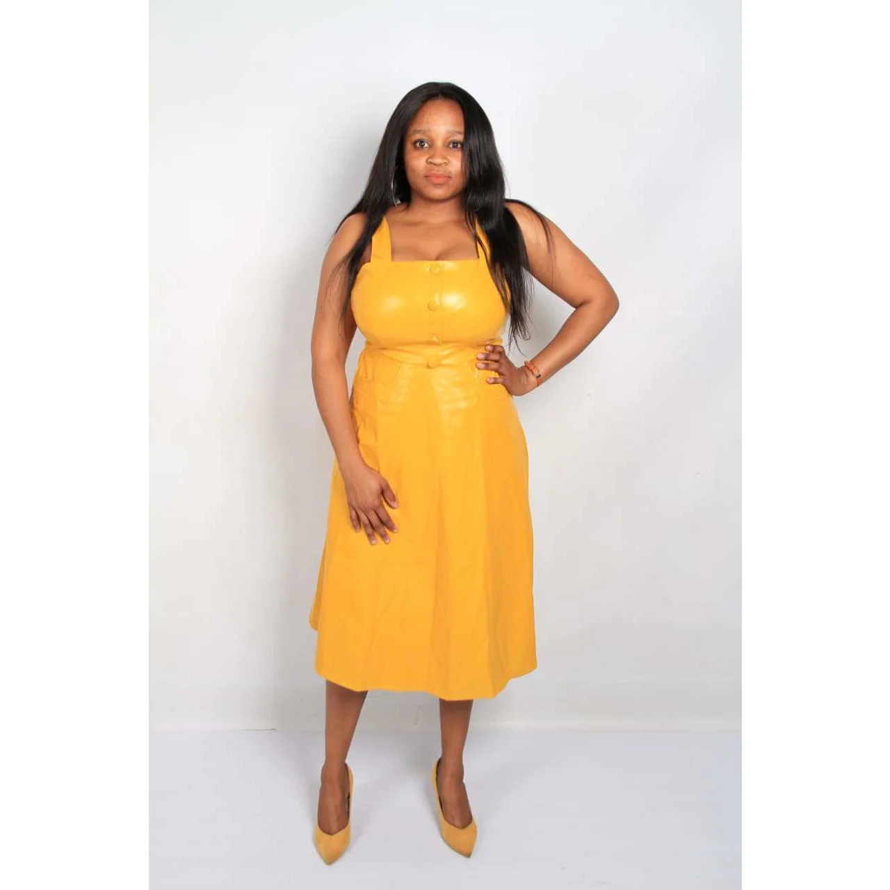 Faux Lather Dress - Image 4