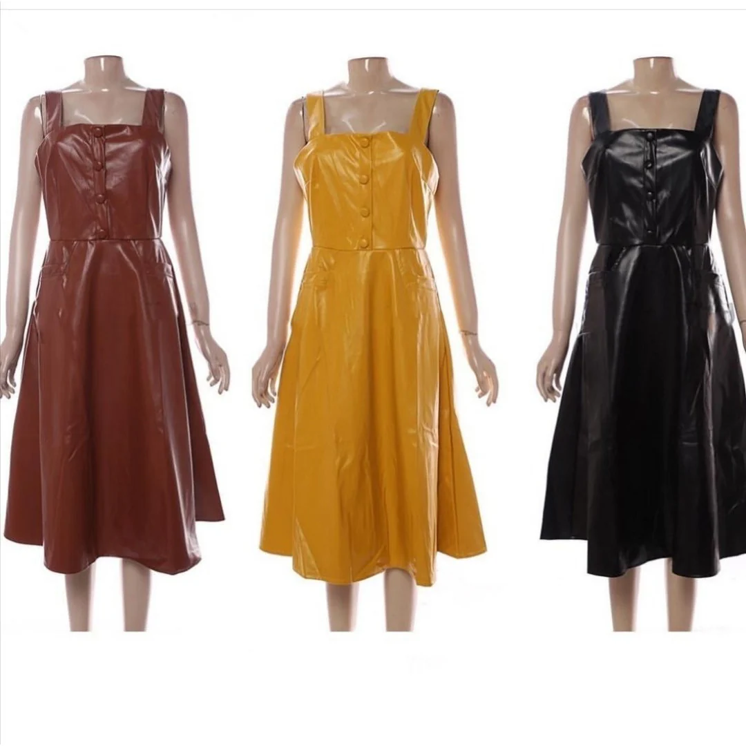 Faux Lather Dress - Image 6