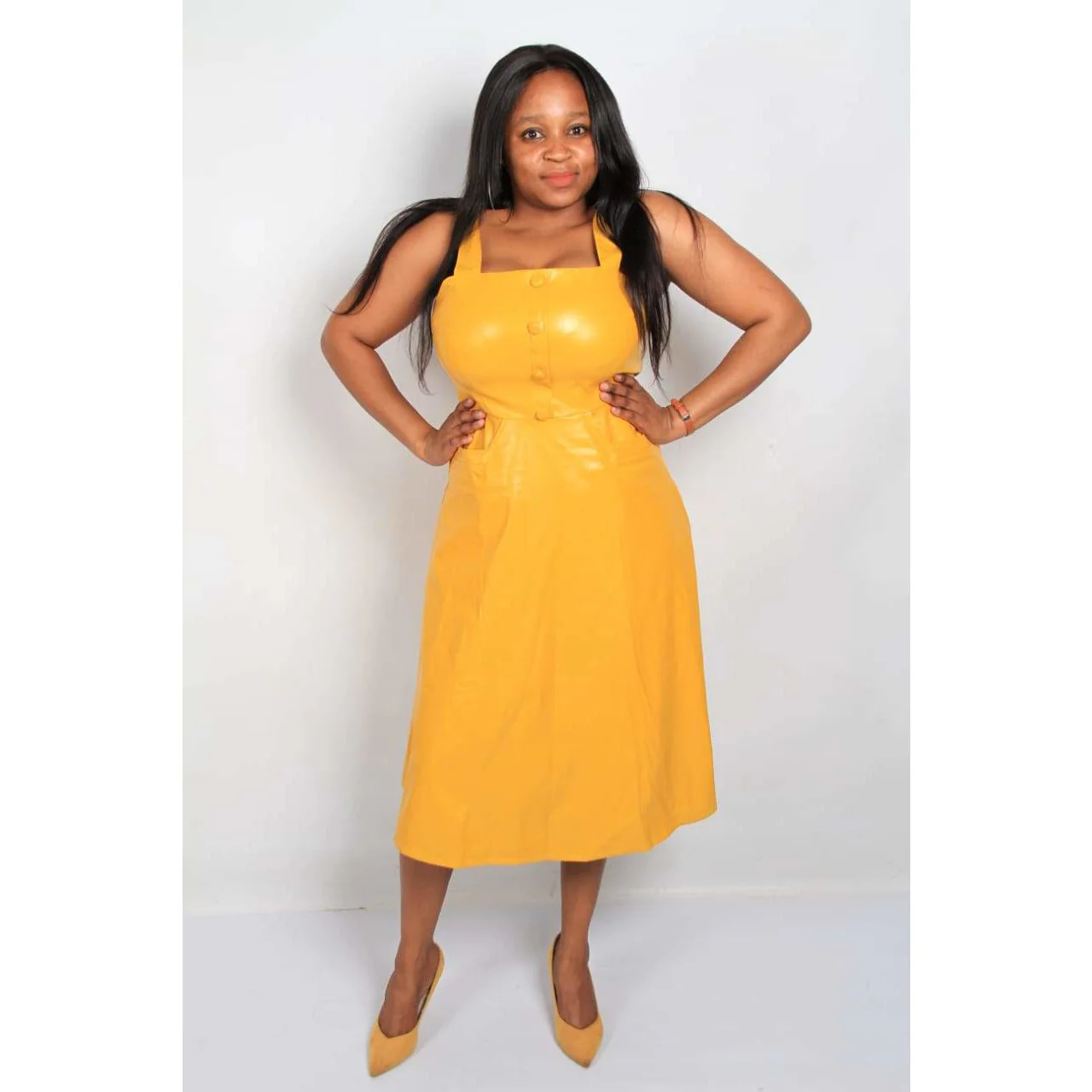 Faux Lather Dress - Image 7