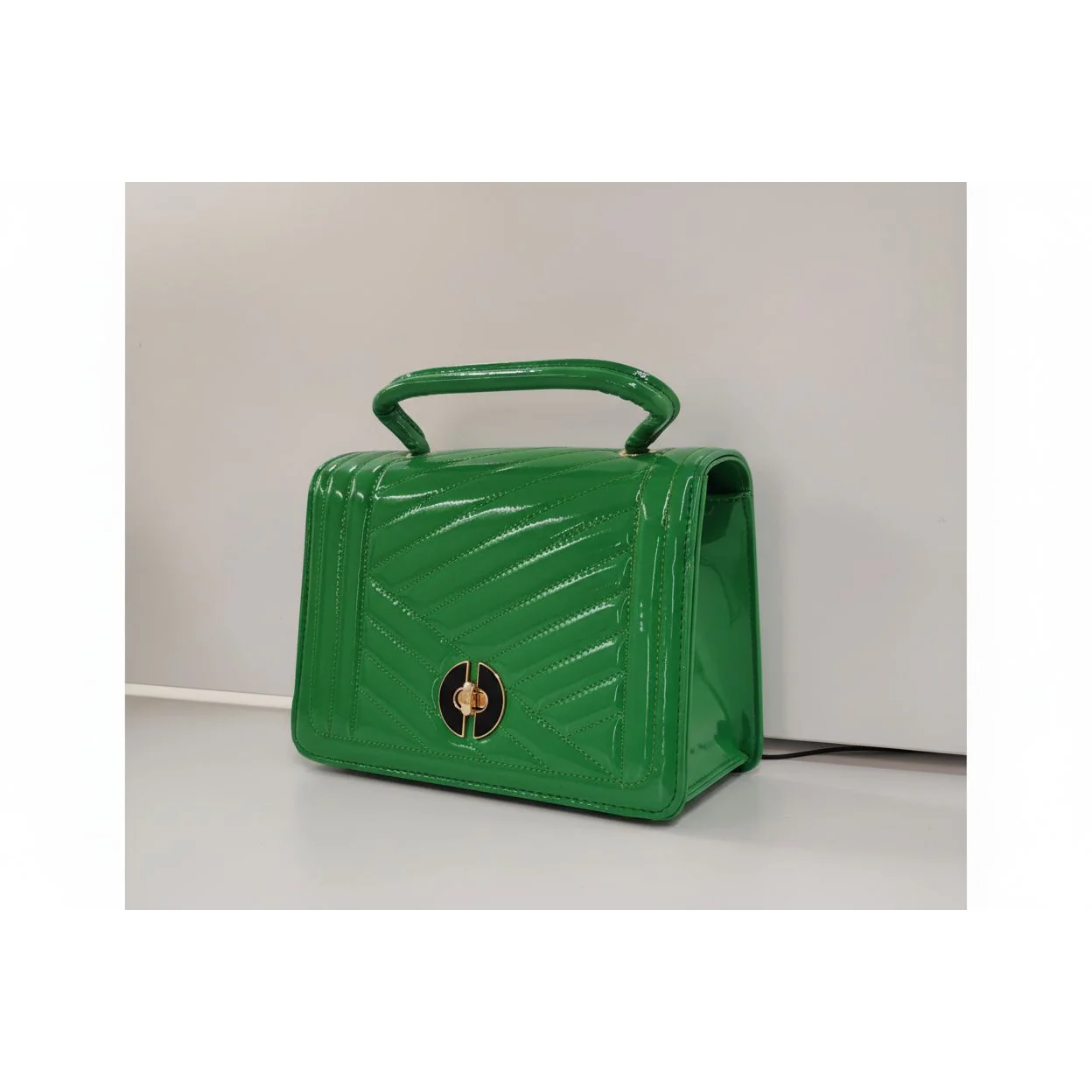 Faux Leather Foldover Clutch Casual Occasion - Image 2