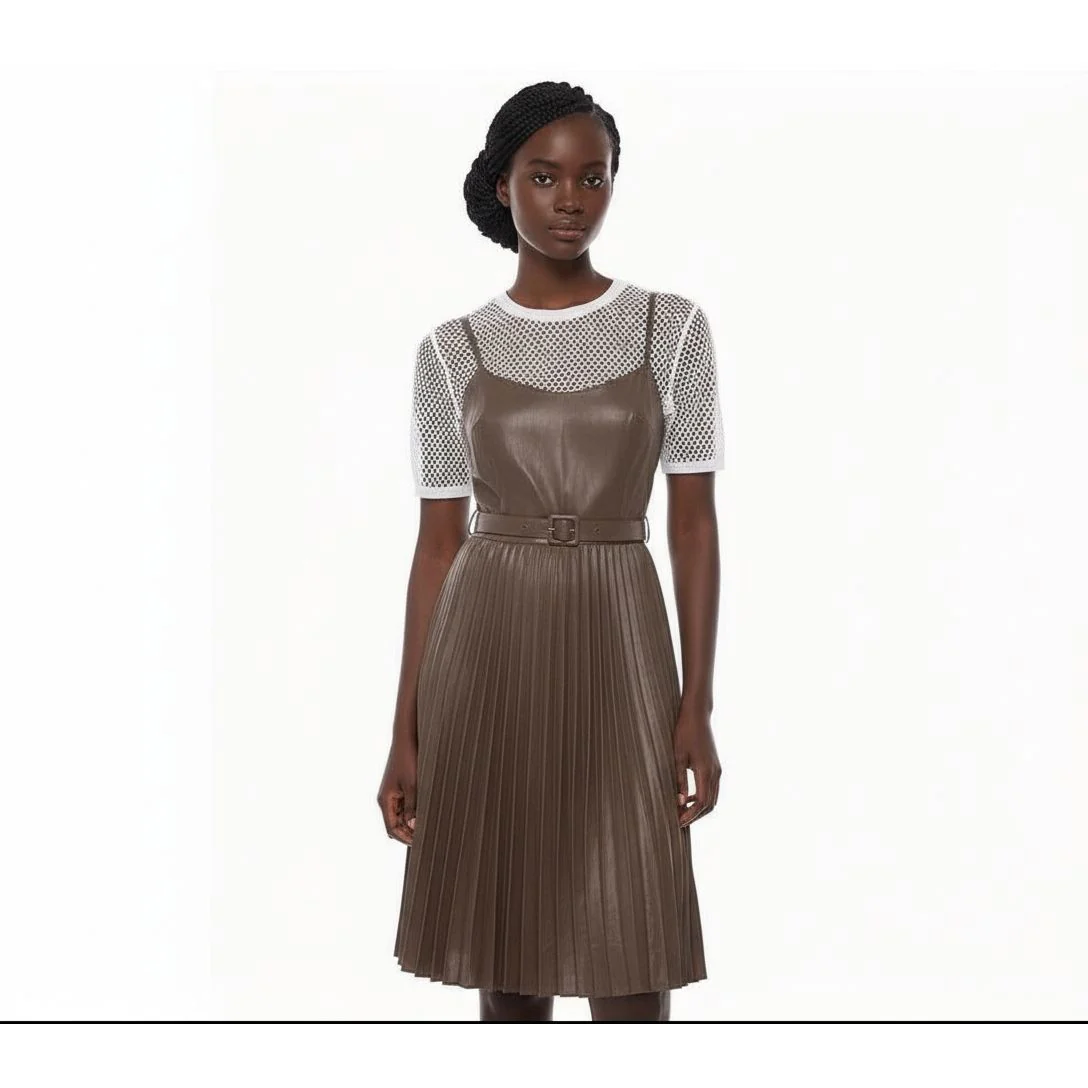 Faux Pleated Dress  - Image 3