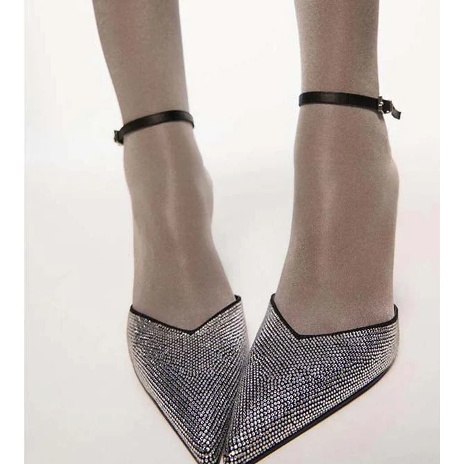 Rhinestone Back Strap Sandals - Image 6