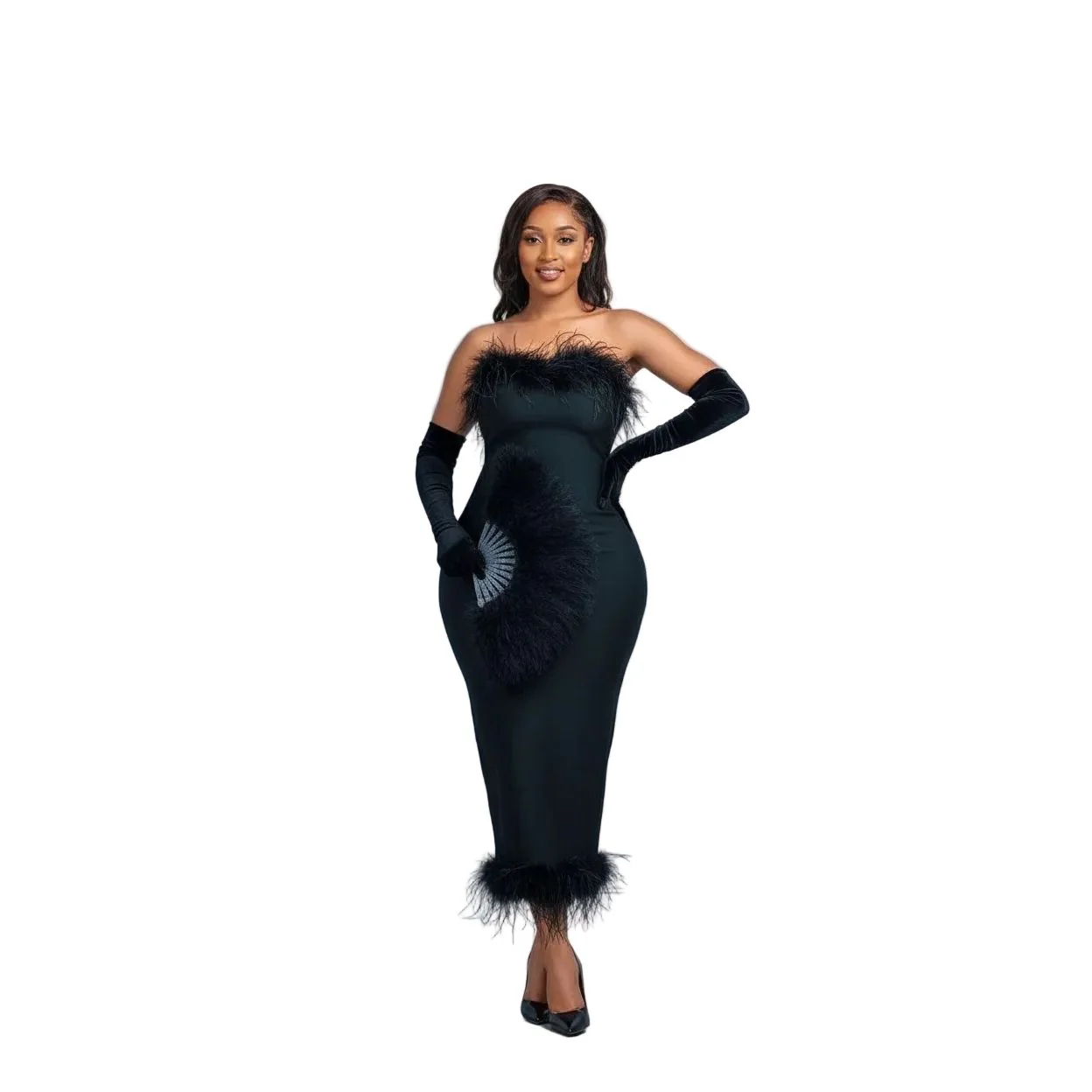 Feather Bandage Dress