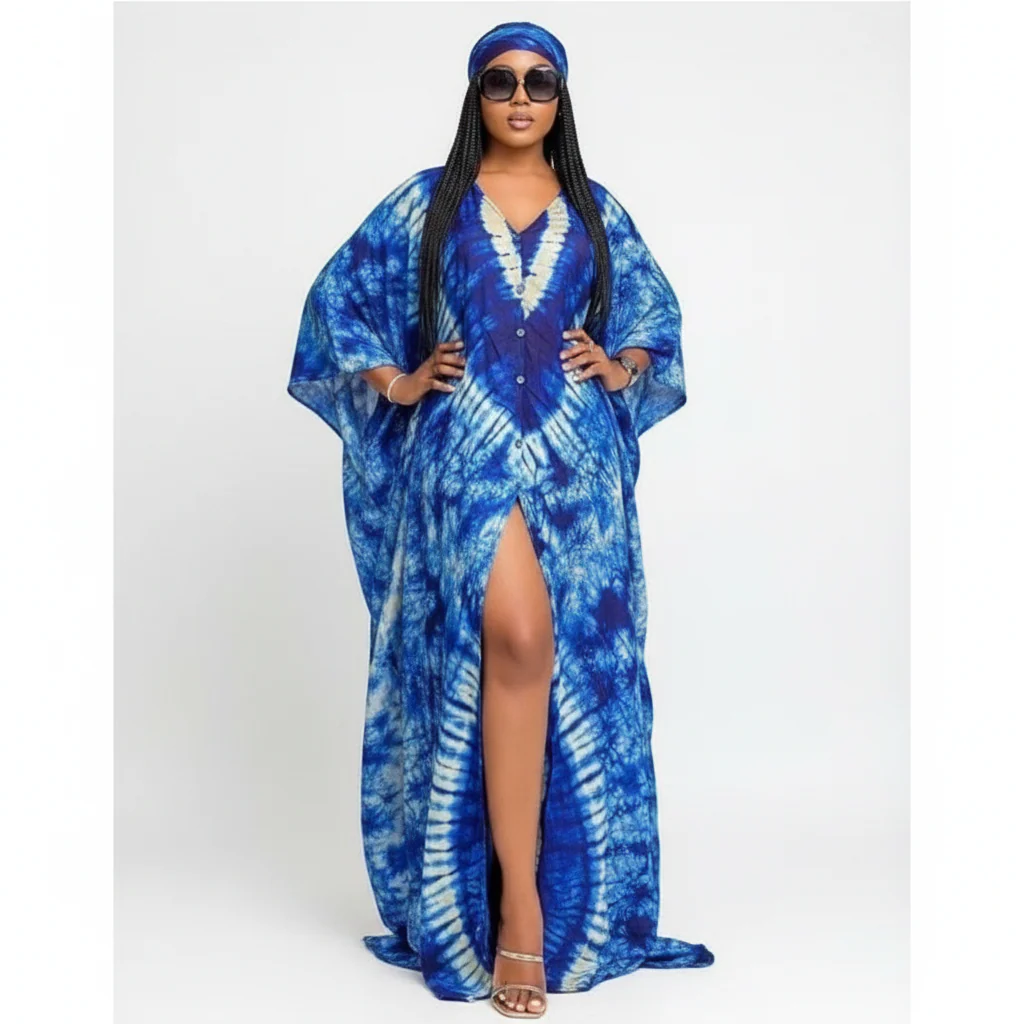 Femme Dashiki Abaya Africa Maxi Dress - Image 2