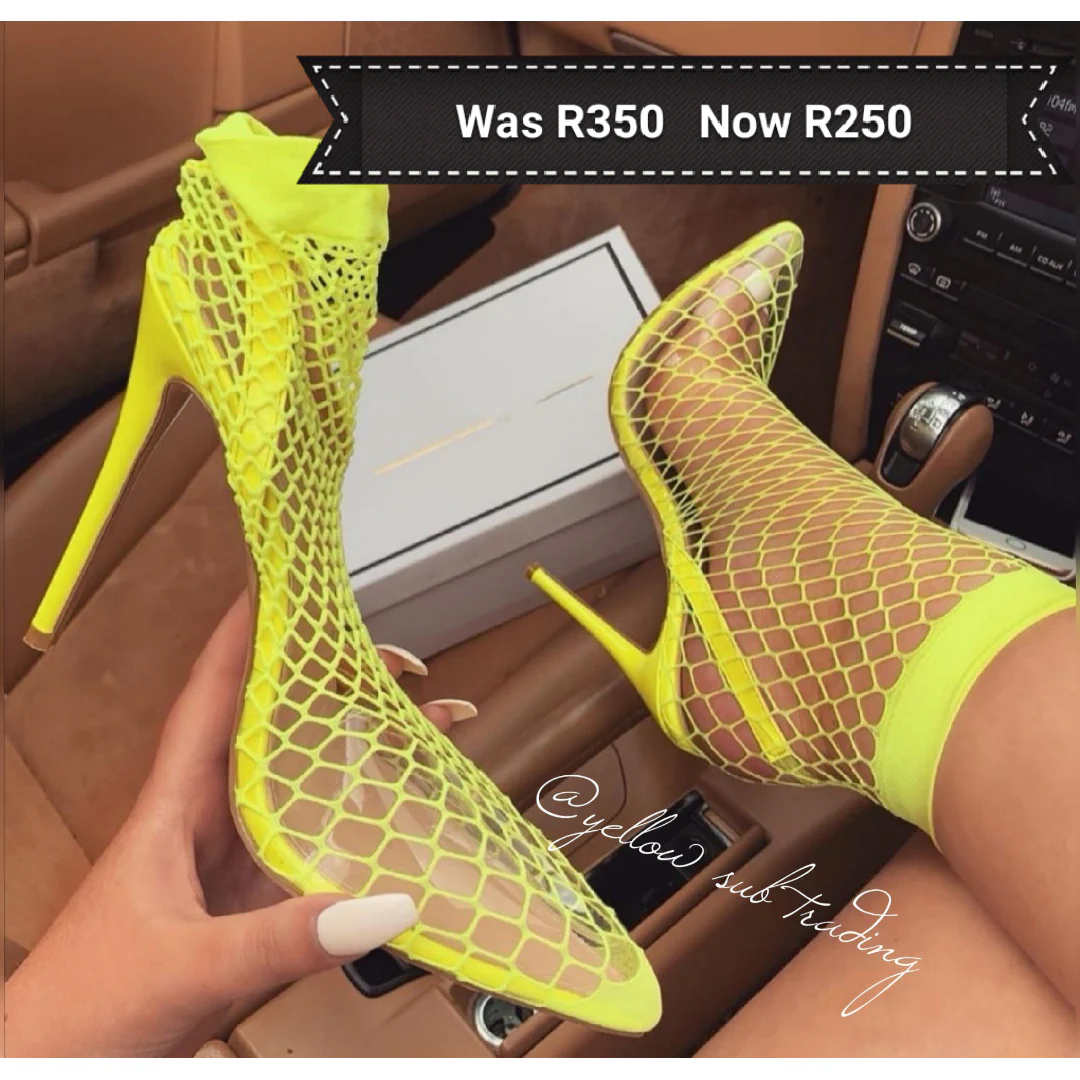 Fishnet heel shoes - Image 3