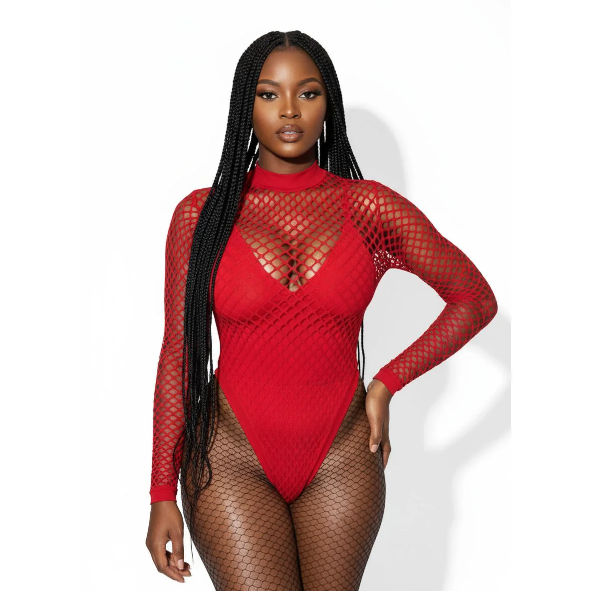 Fishnet Mesh Neon Swimsuit - Image 2