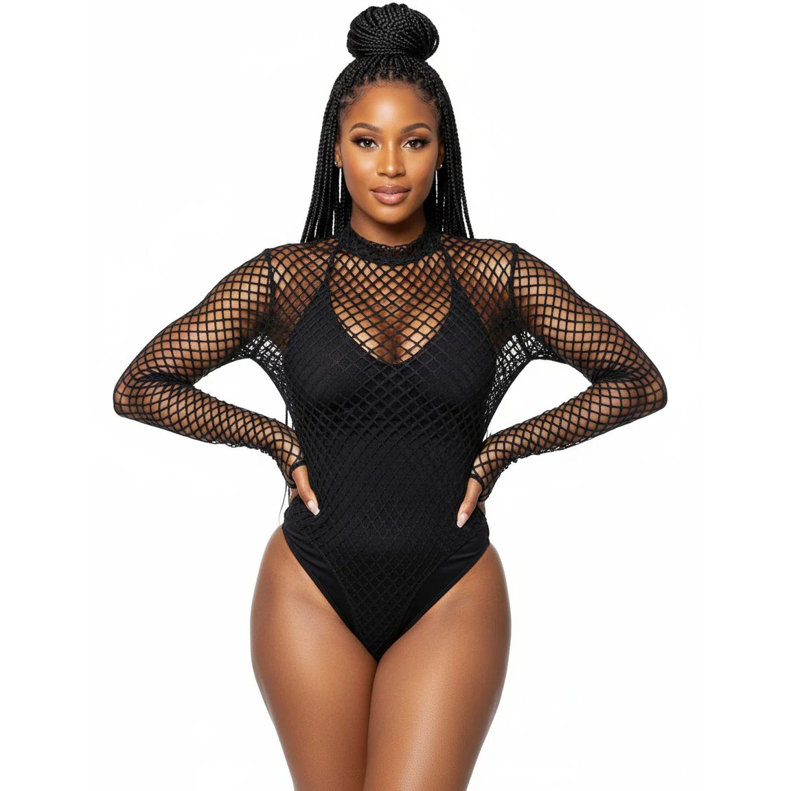 Fishnet Mesh Neon Swimsuit - Image 3