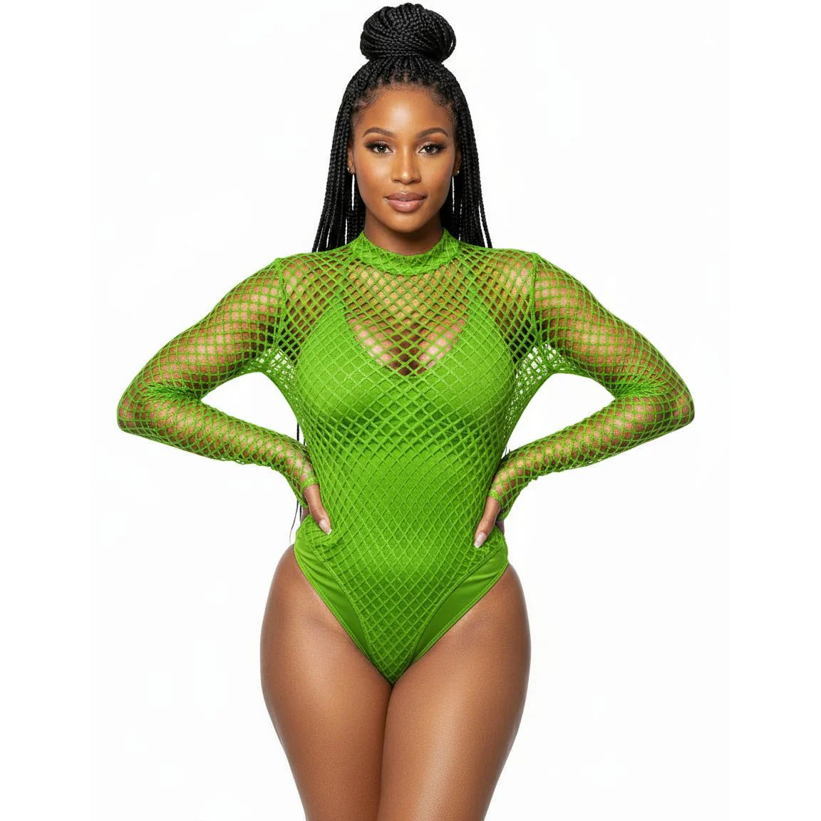 Fishnet Mesh Neon Swimsuit - Image 5
