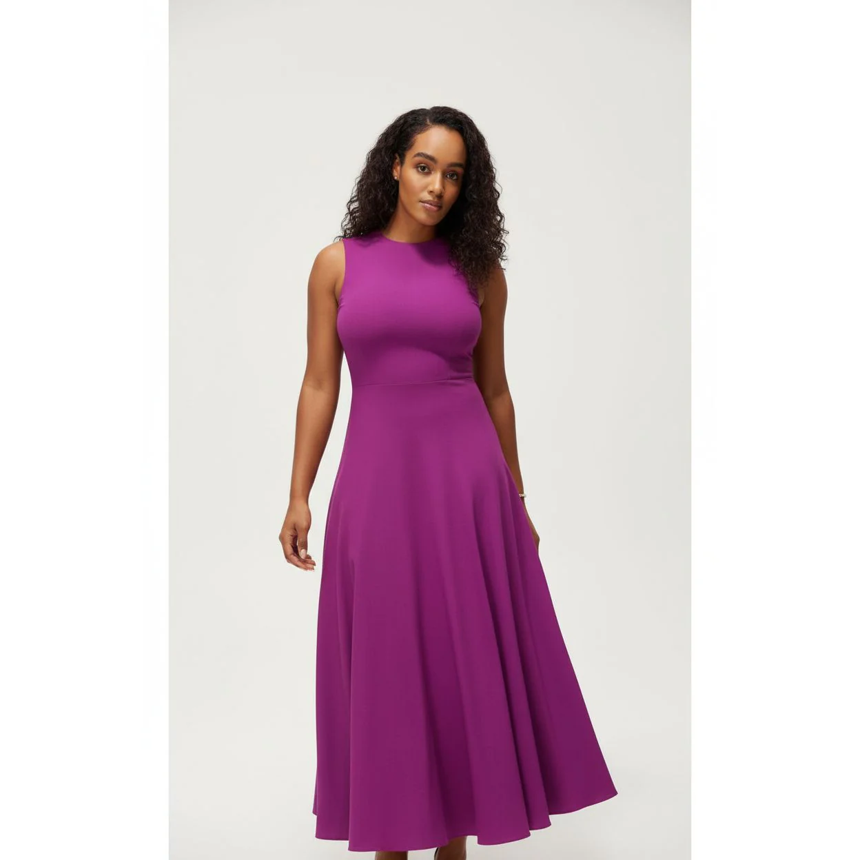 Fit & Flare Panelled Maxi Dress - Image 2