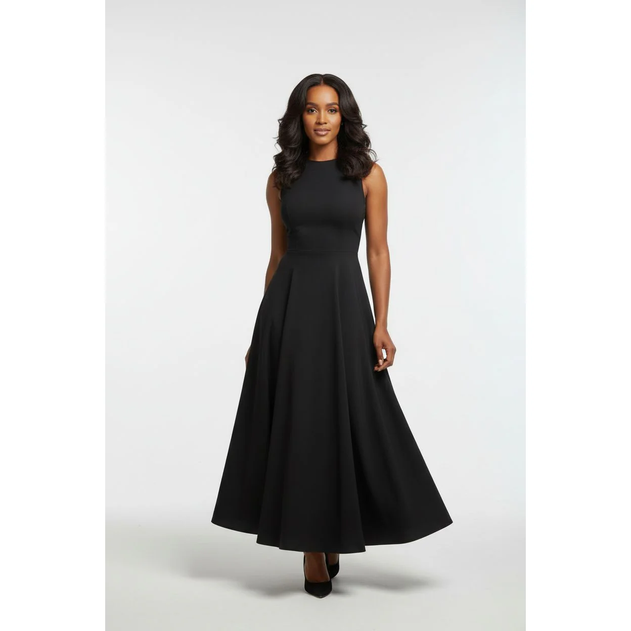 Fit & Flare Panelled Maxi Dress - Image 3
