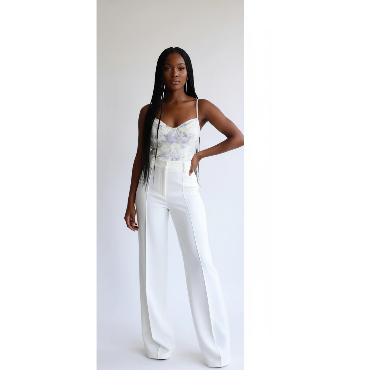Flare Bottom High Waist Pants