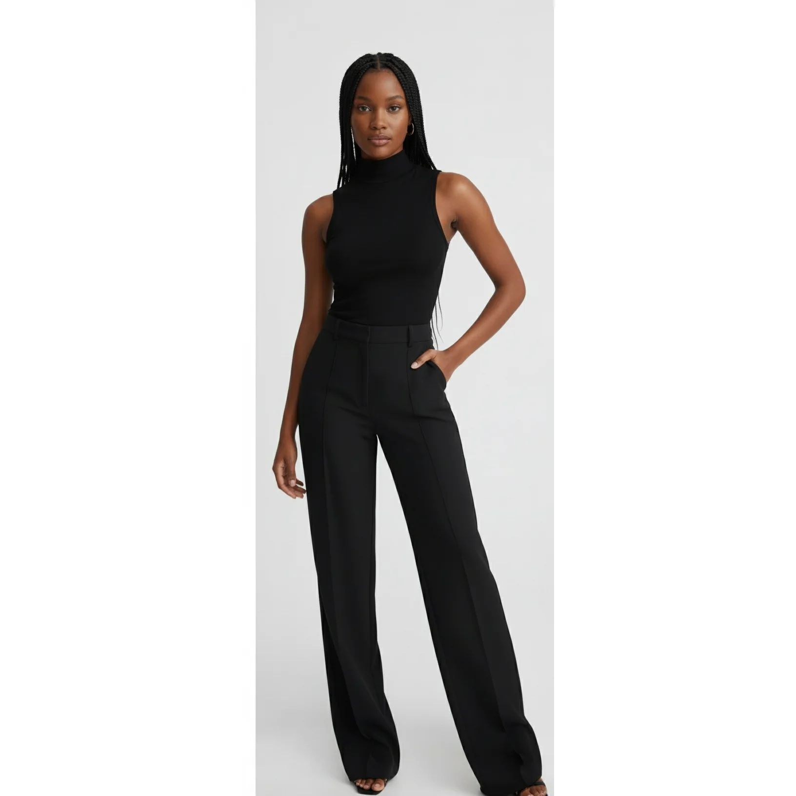 Flare Bottom High Waist Pants - Image 4