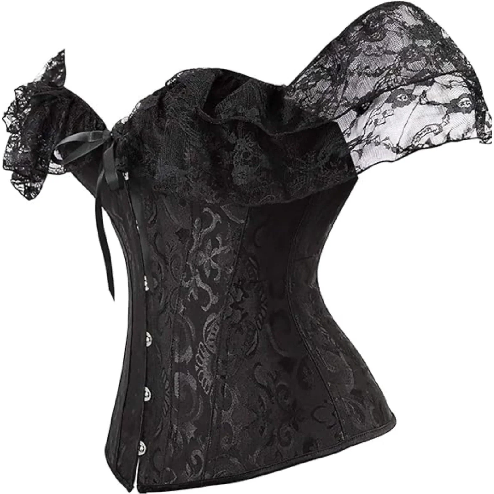 Women's corset with waist and lace sleeves. - Image 2