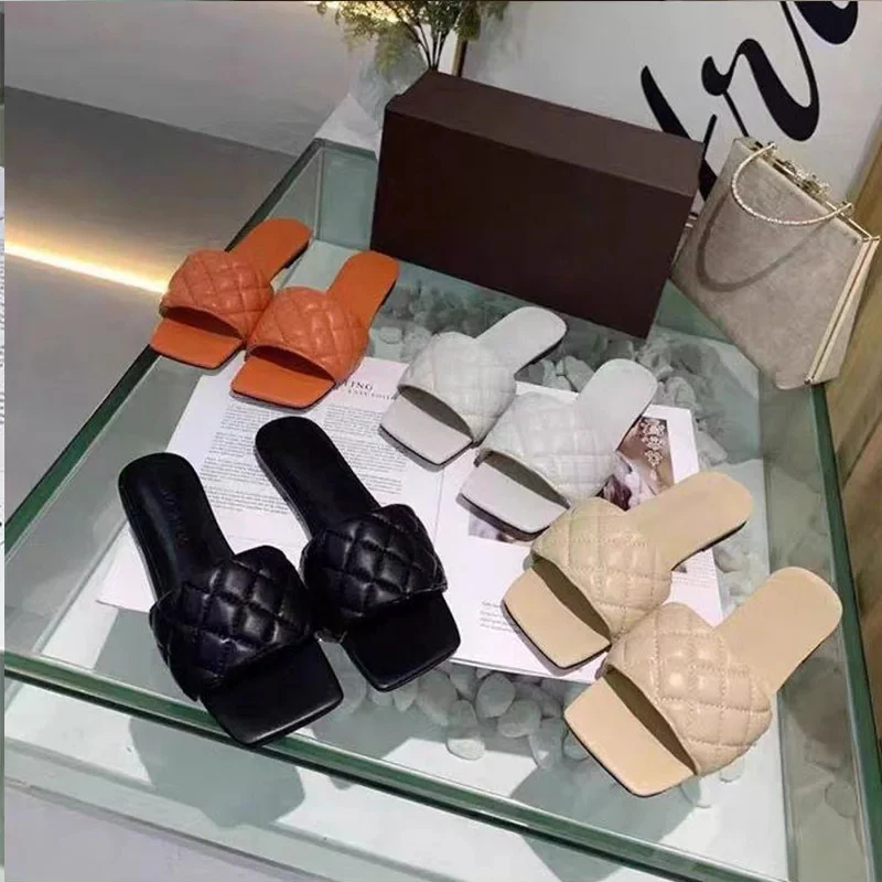 Flat Heel Summer leather Slippers - Image 6