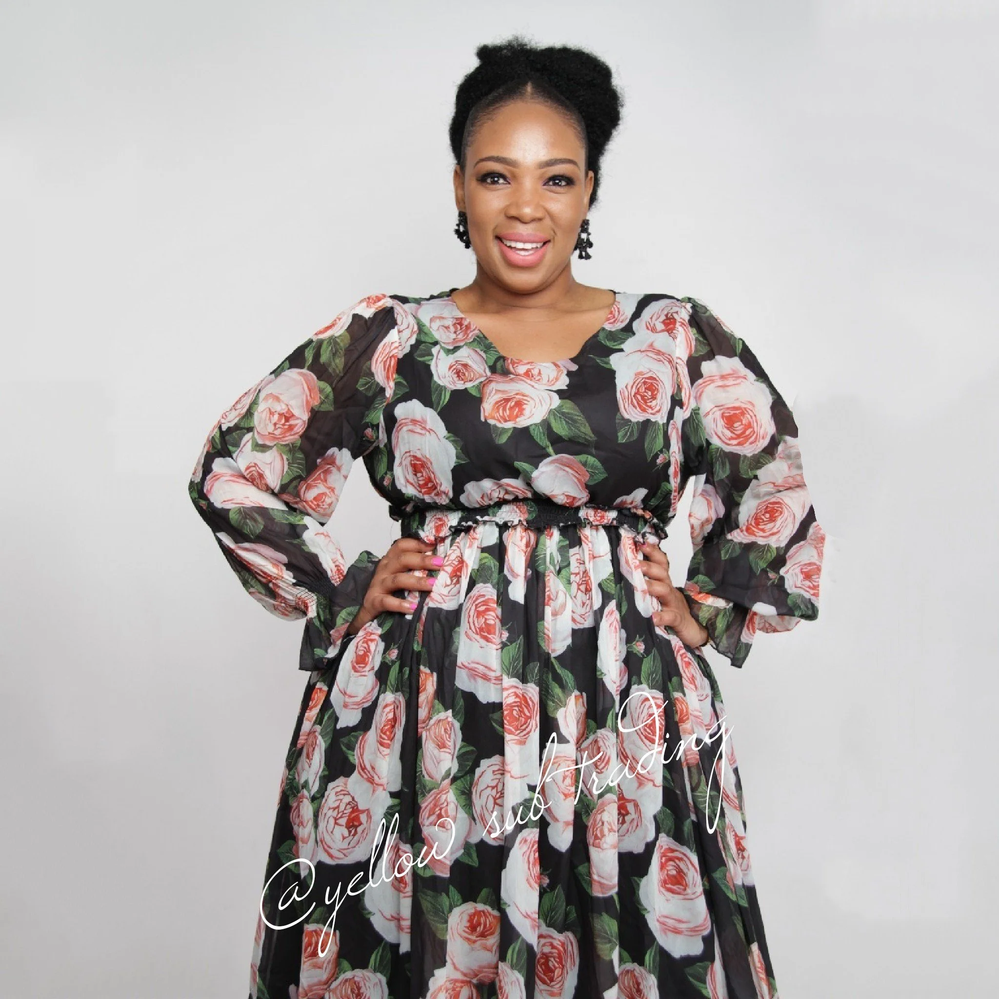 Floral Chiffon Dress - Image 2