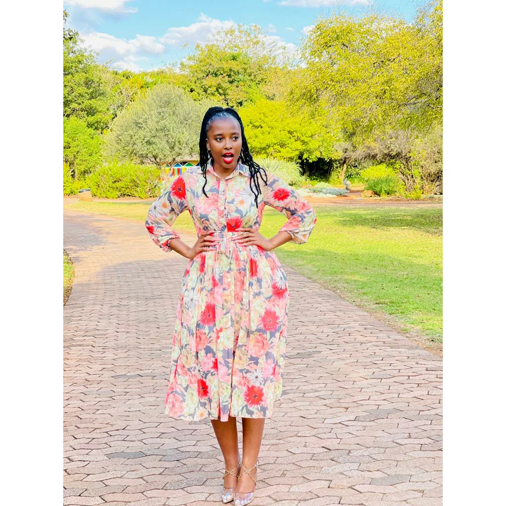 Floral Chiffon Maxi Dress - Image 5