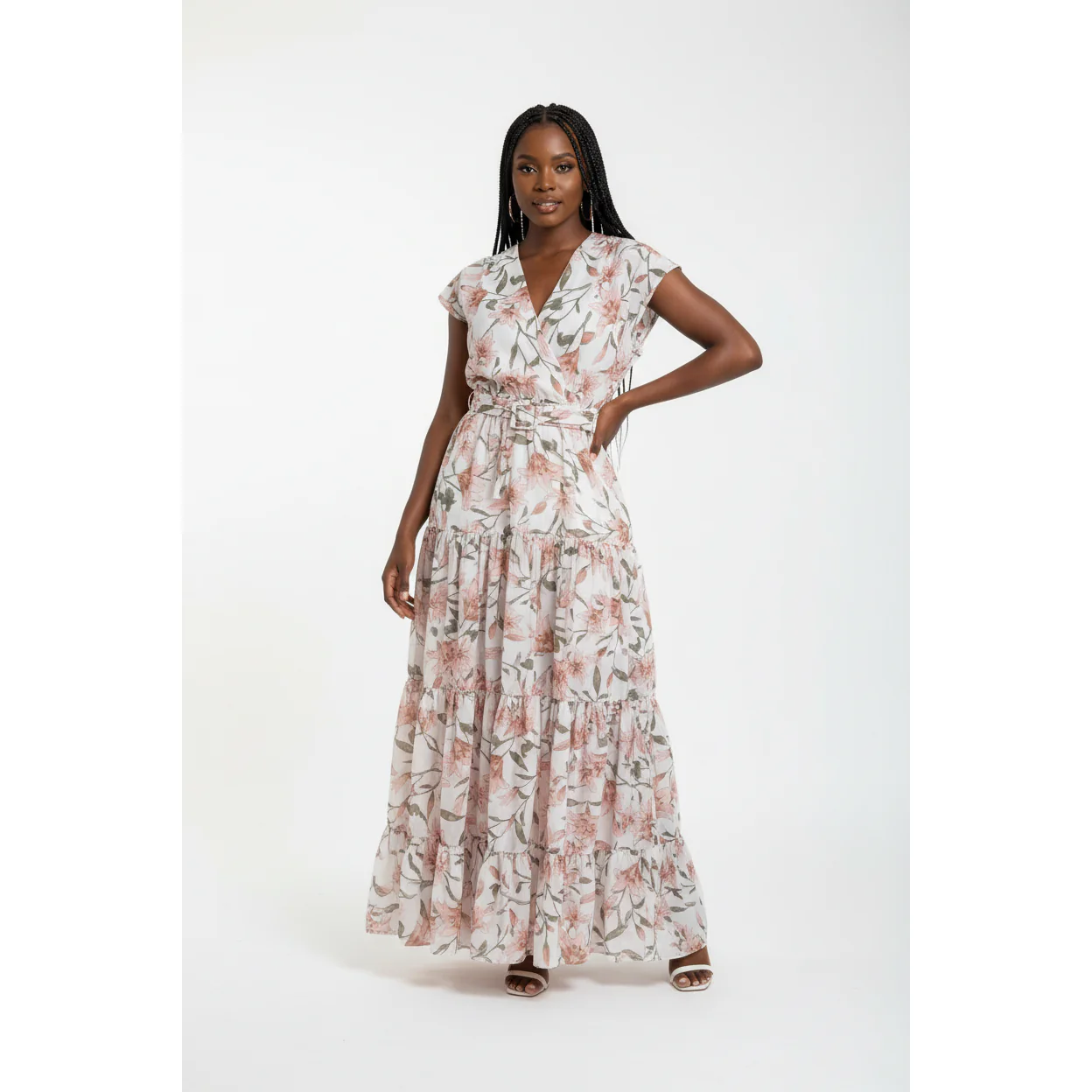 Floral Chiffon Vintage Dress - Image 2