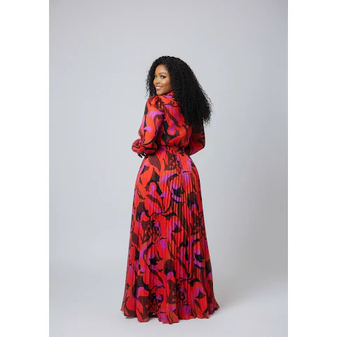 Floral Crop Top And Flare Skirt 2 Piece Set - Image 2
