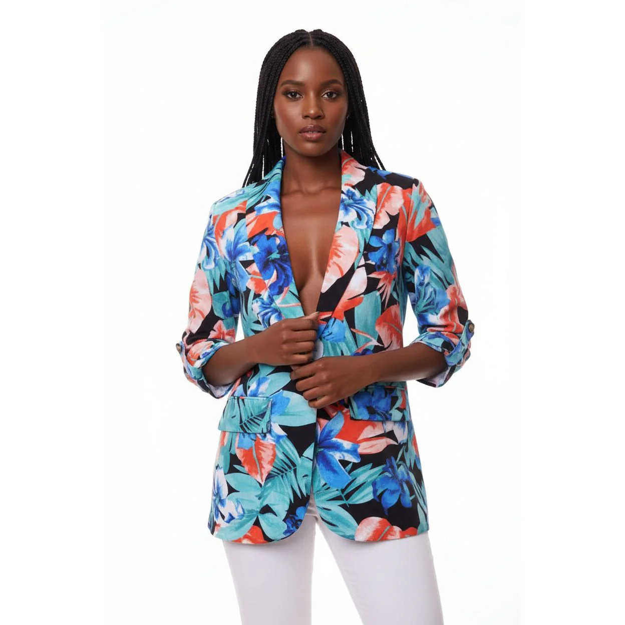 Floral Print Blazer
