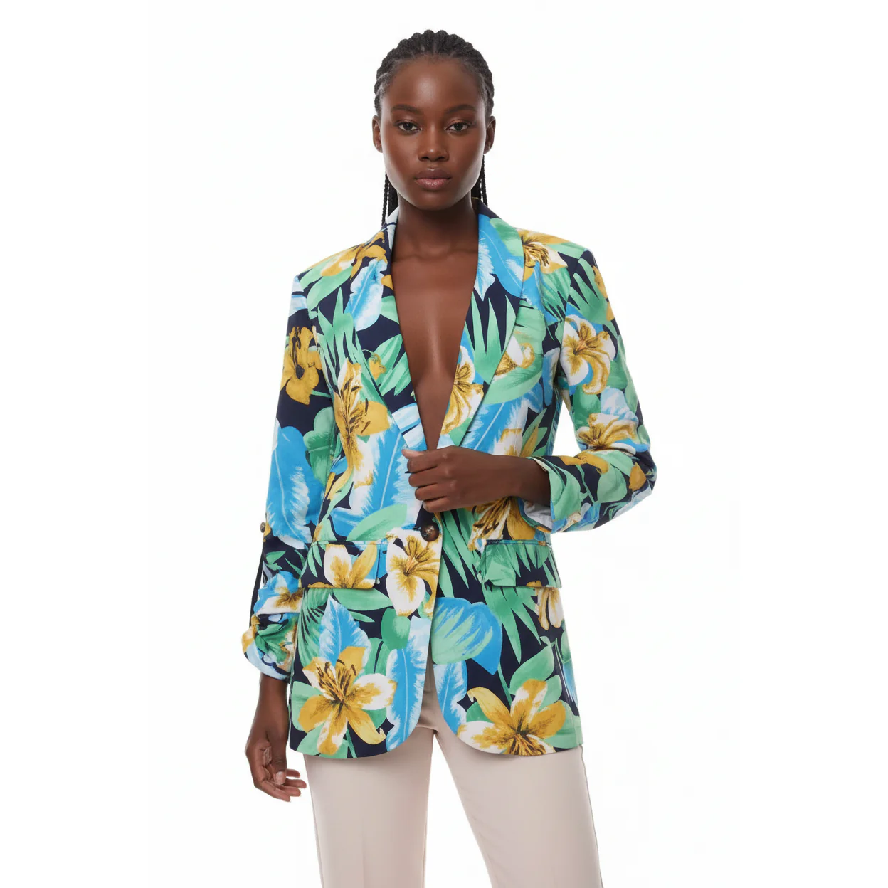 Floral Print Blazer - Image 2