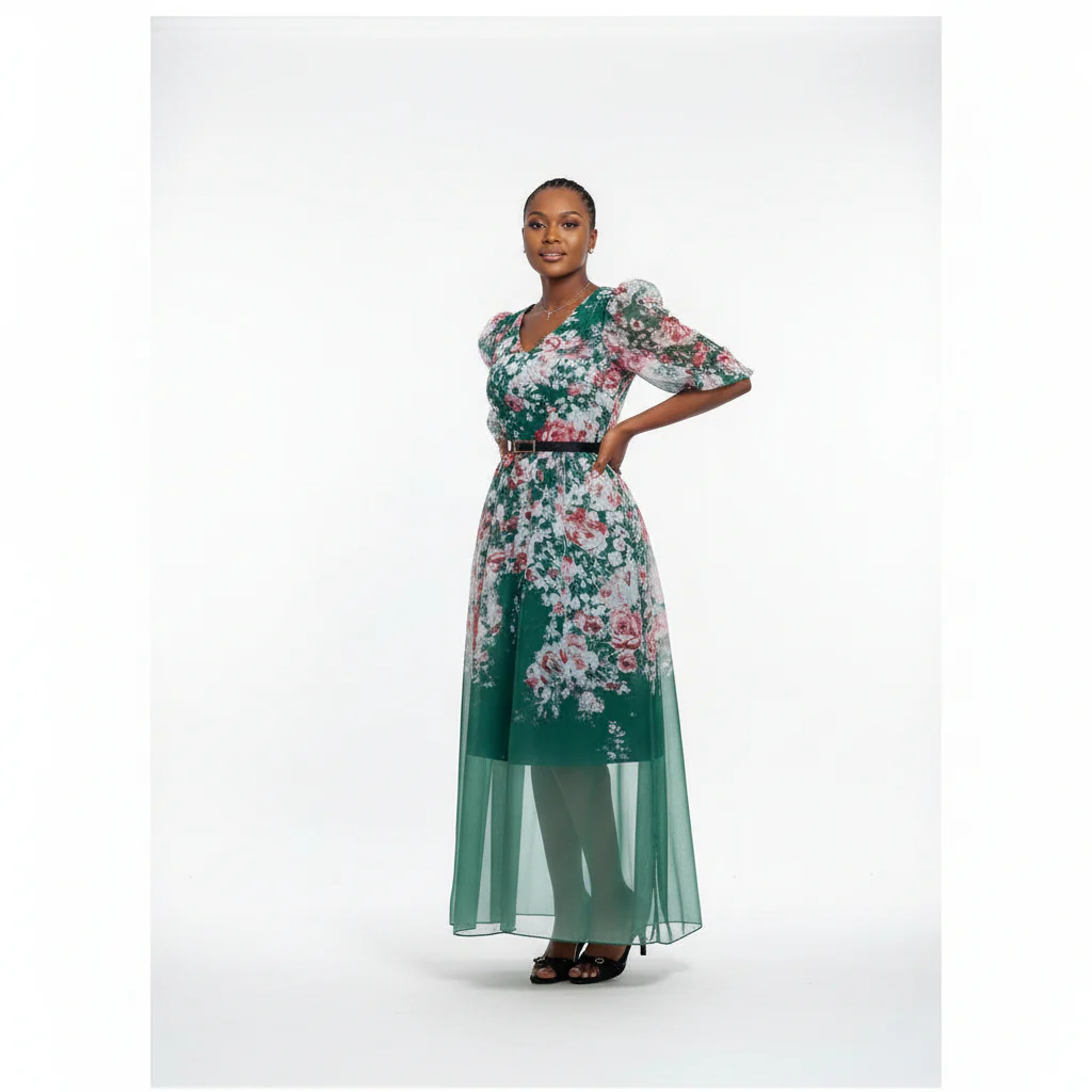 Floral Print Maxi Dress - Image 3