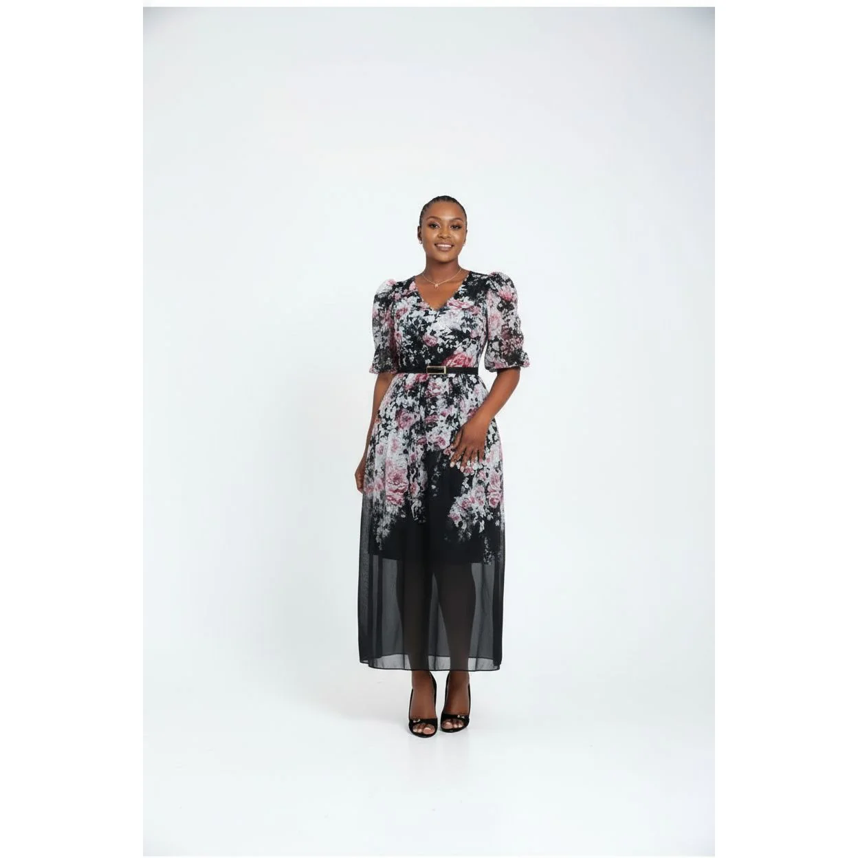 Floral Print Maxi Dress - Image 4