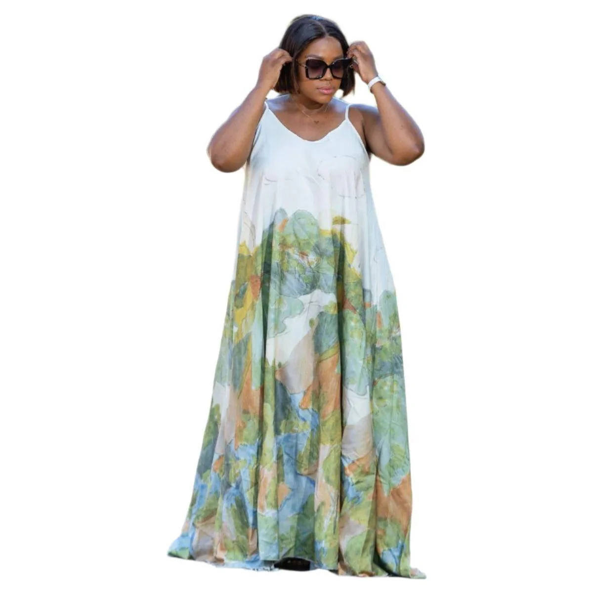 Stylish Floral Print Maxi Dress. - Image 4