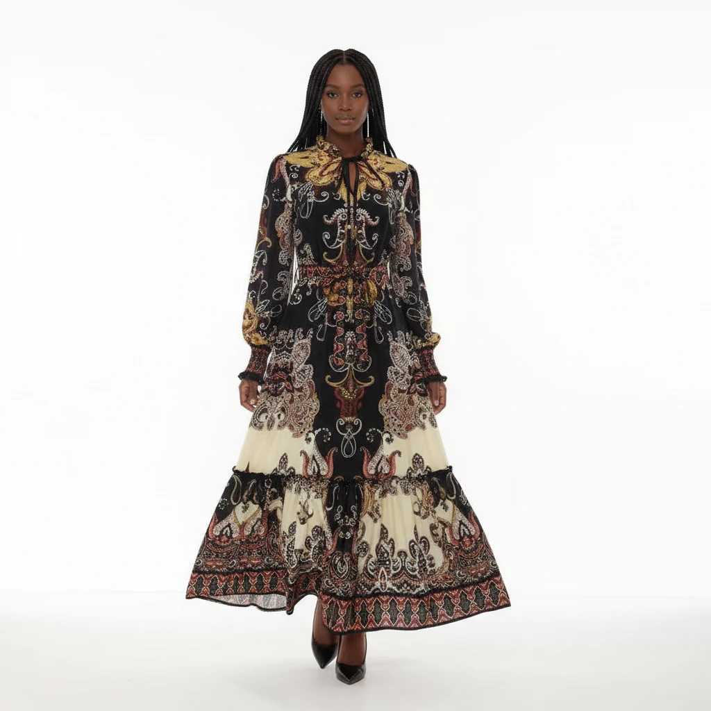 Floral Print Maxi Dress - Image 3