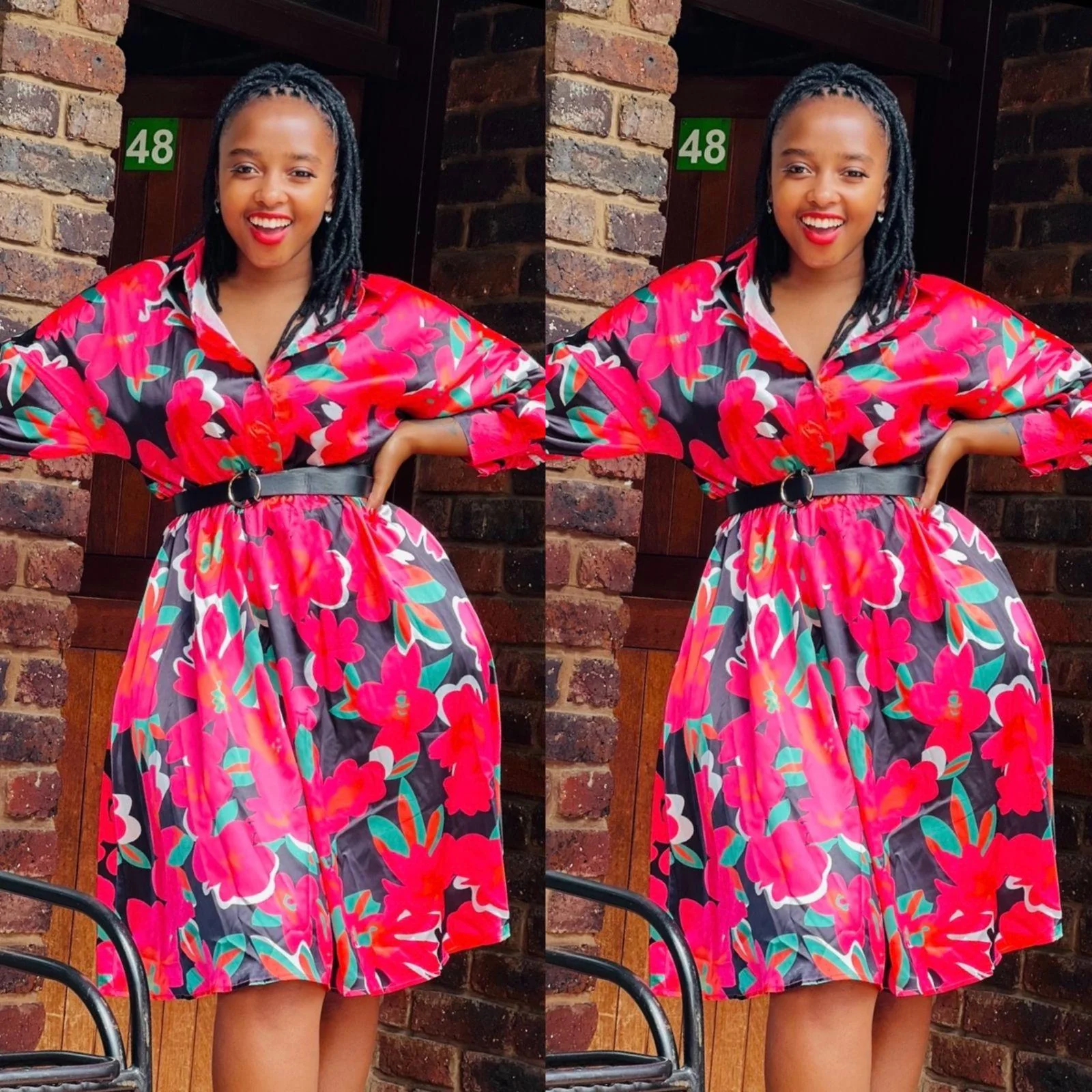 Floral Print Midi Dress - Image 2
