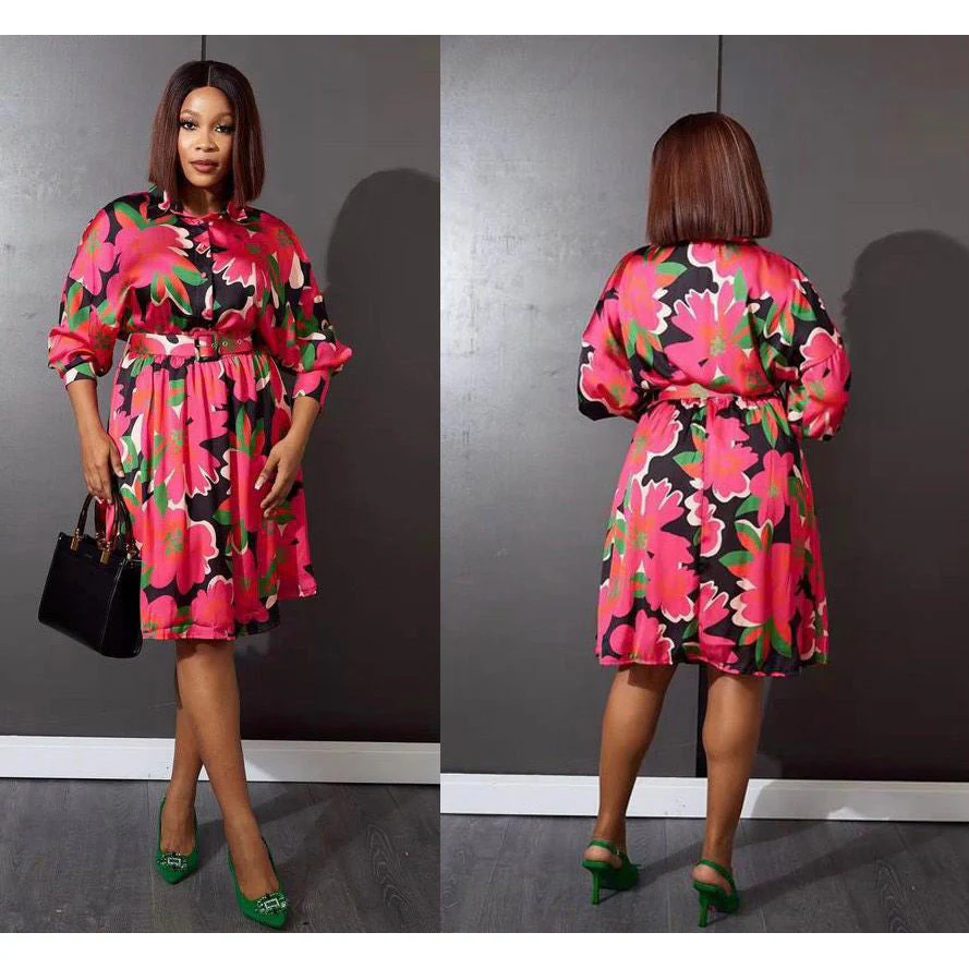 Floral Print Midi Dress - Image 3
