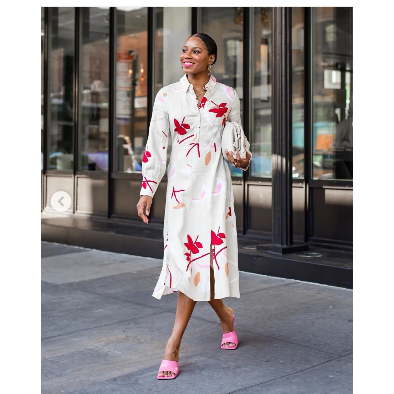 Floral Print Shirt Dress 