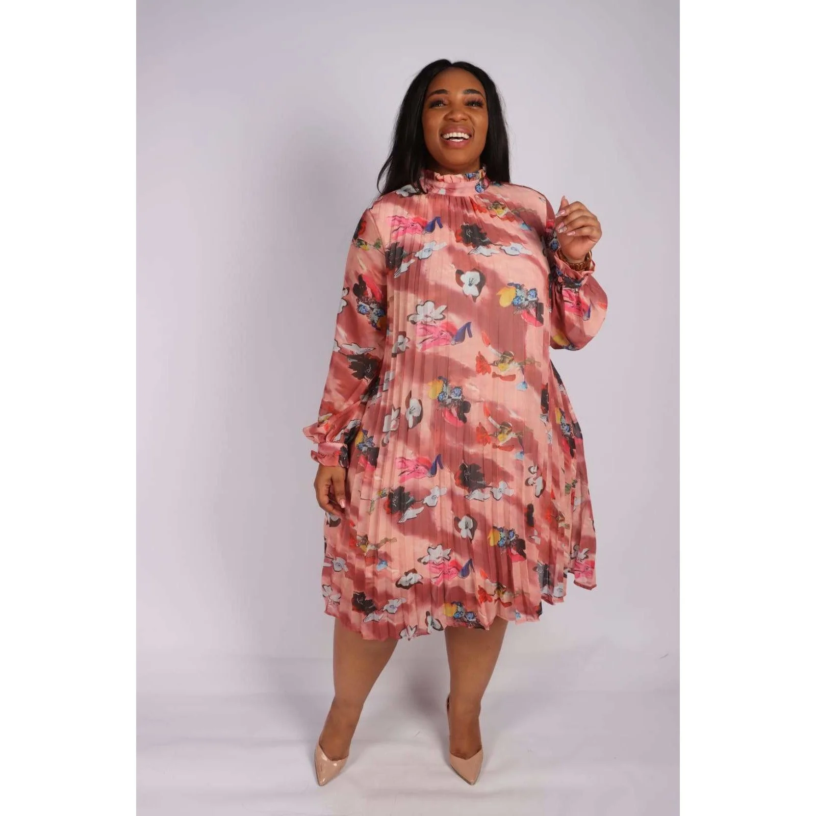 Floral Print Vintage Dress - Image 3