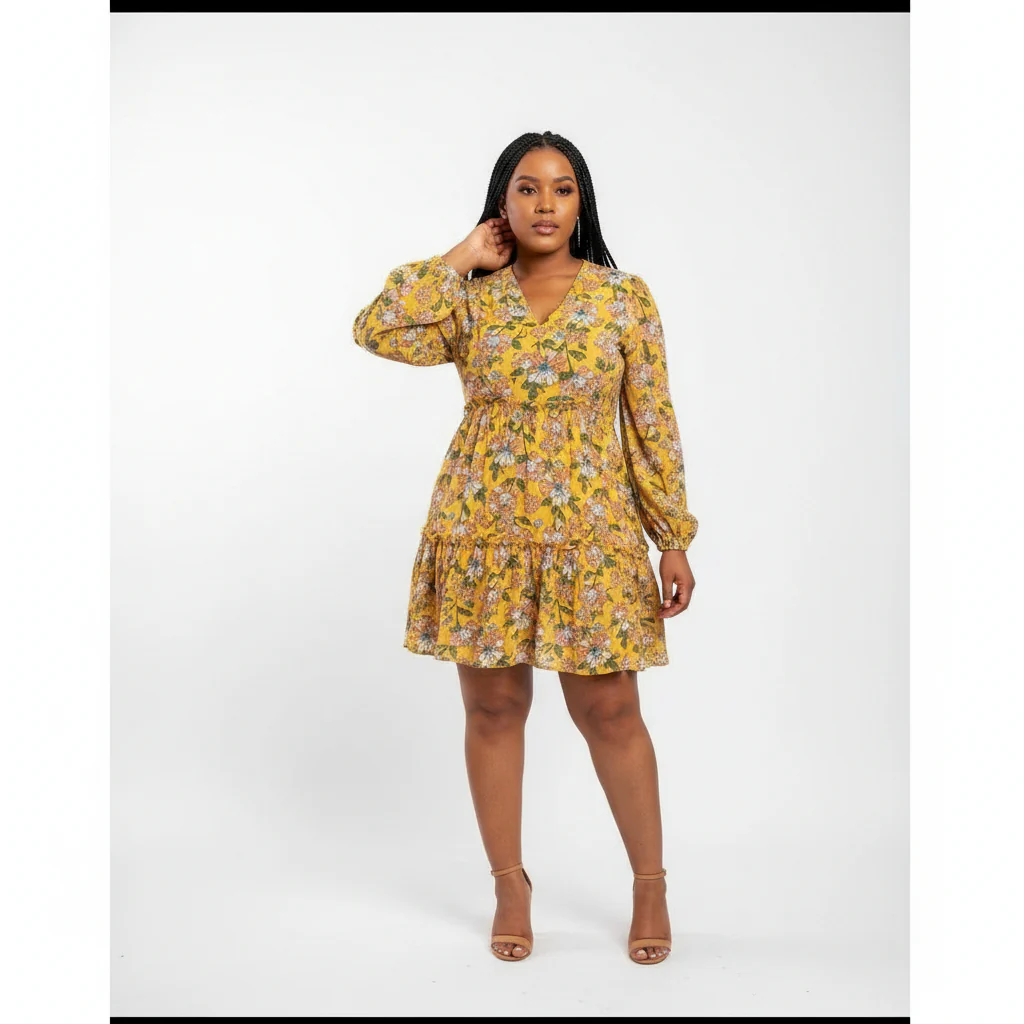 Floral Print Vintage Dress  - Image 3