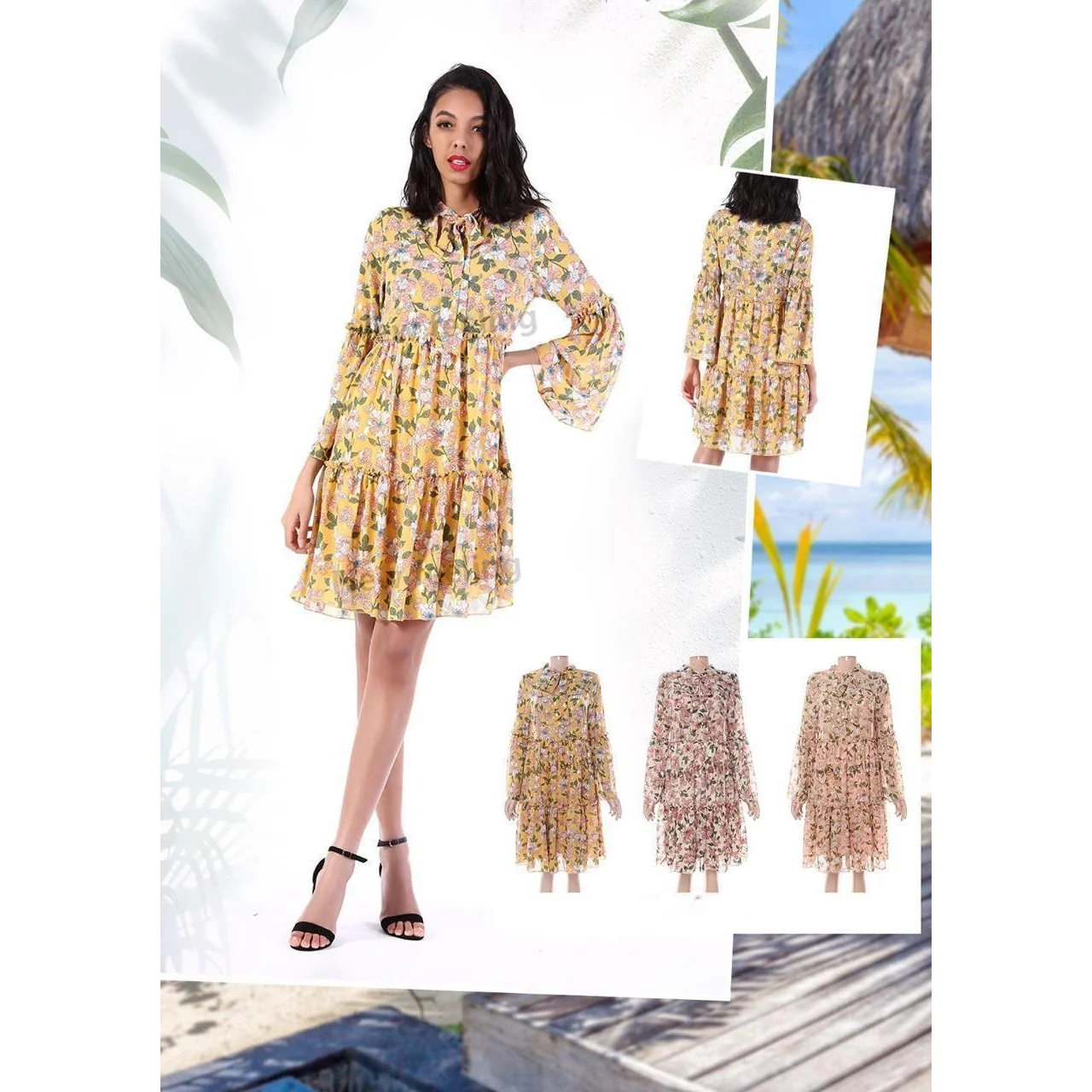 Floral Print Vintage Dress  - Image 4