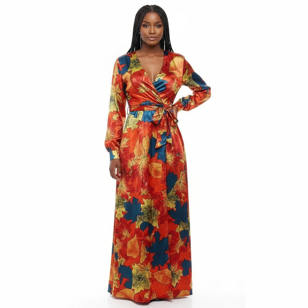 Floral Printed Plus Maxi Dress. - Image 2