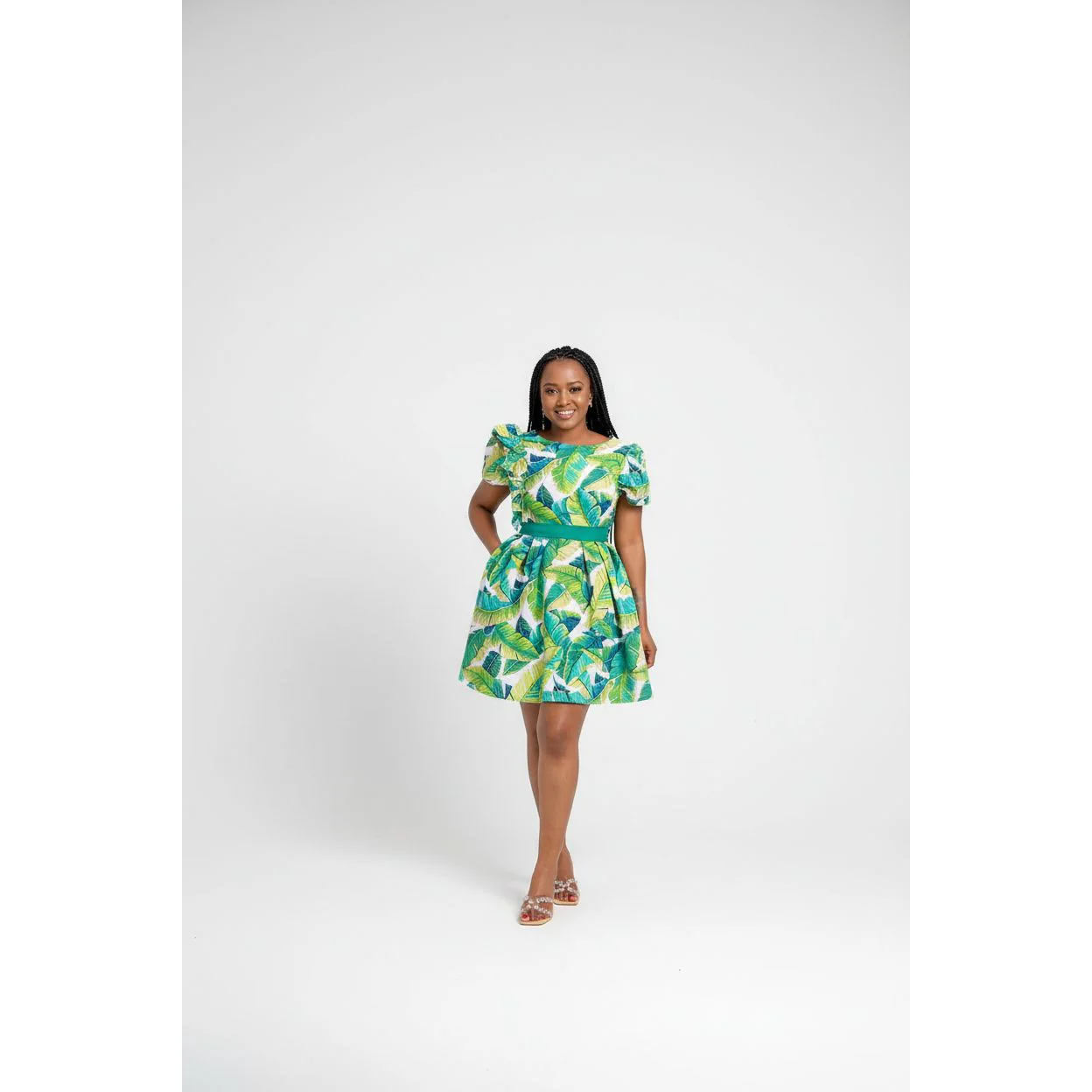 Floral Round Neck Dress - Image 2