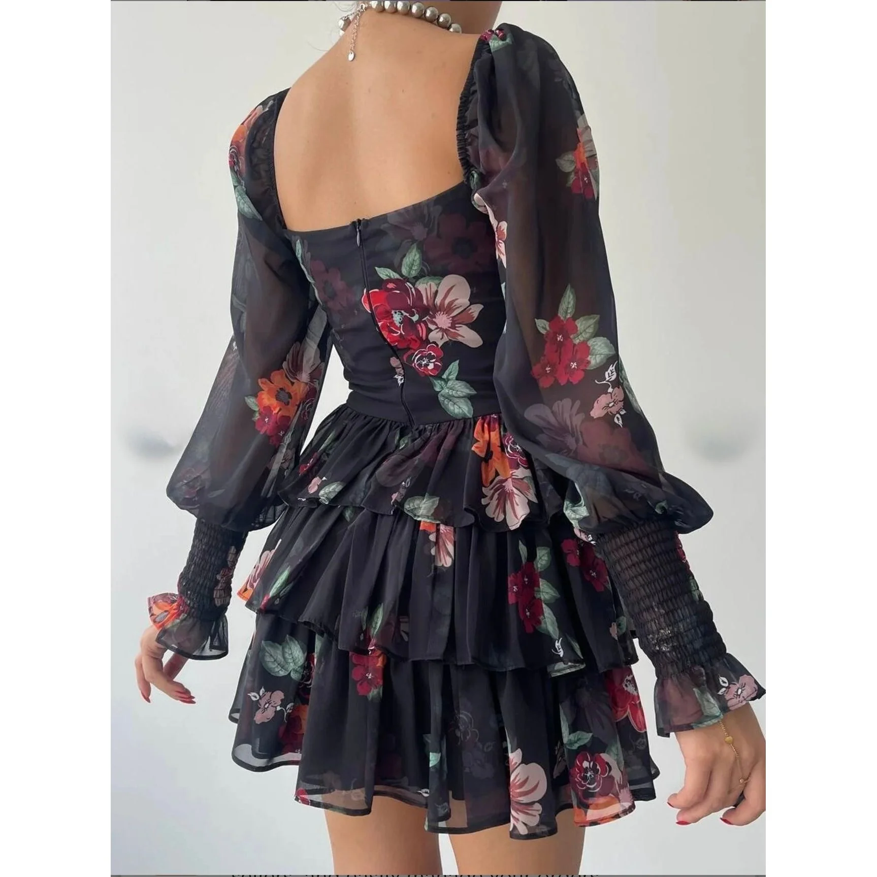Floral Short Sleeve Dress - Image 4