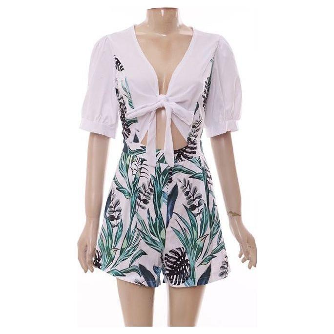 Floral Short Sleeve Jumpsuit - Image 10