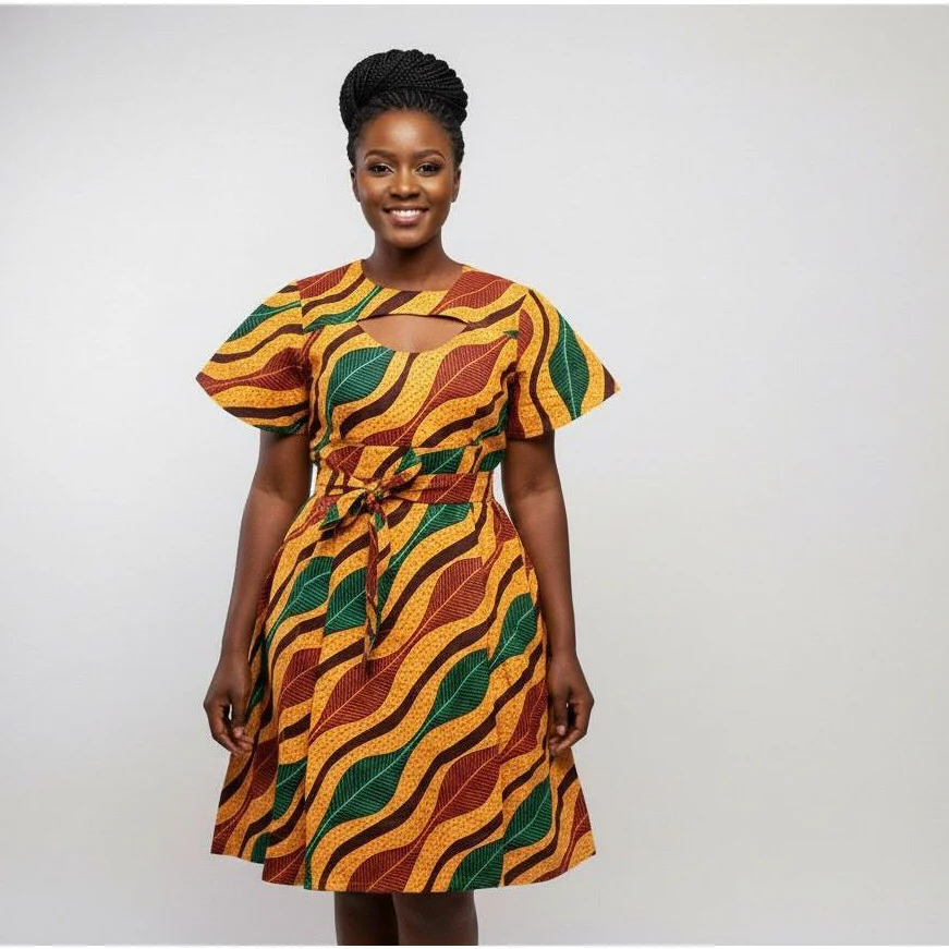Floral Short Sleeve Multi-Color Round-Neck Maxi Dress - Image 3
