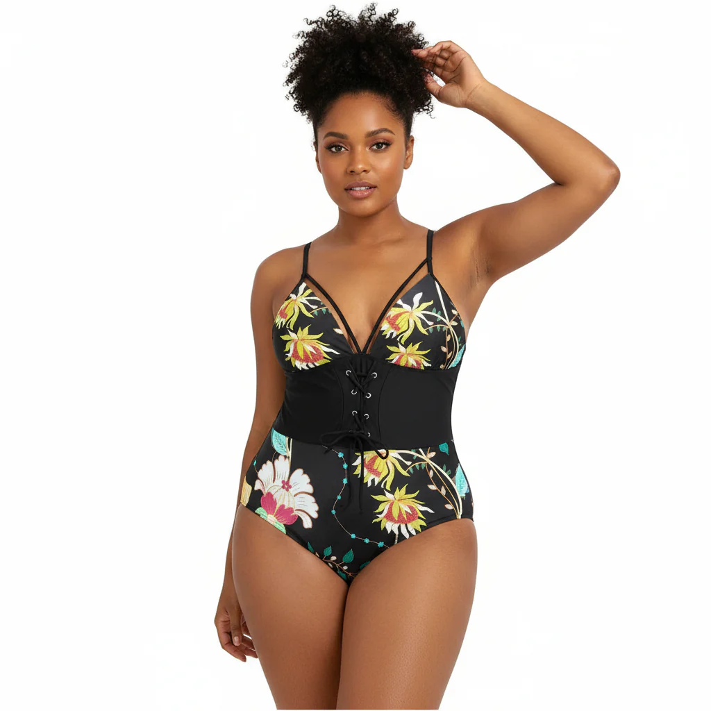 Flower Printing Corder Swimwear - Image 4