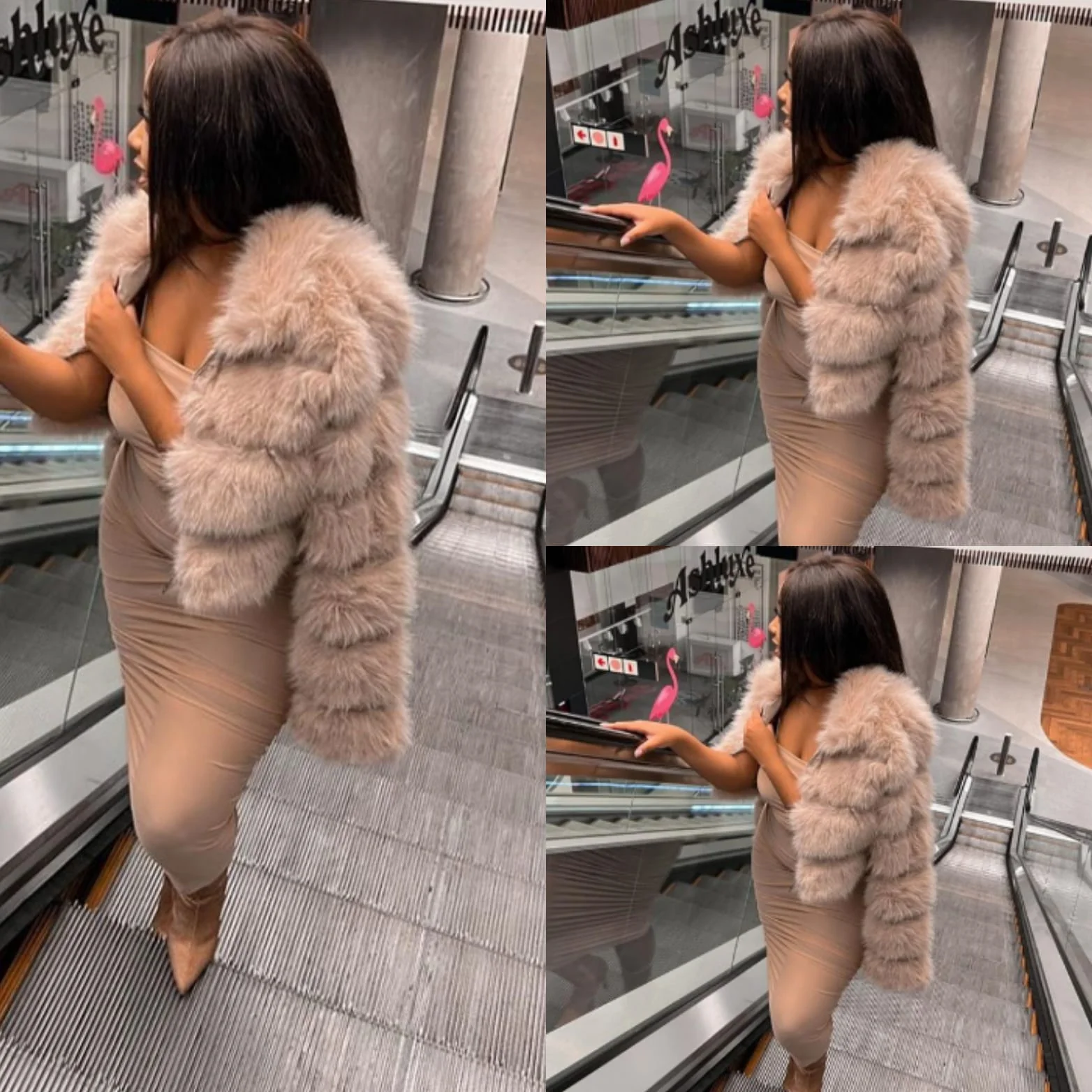 Short Faux Fur Coat - Image 7