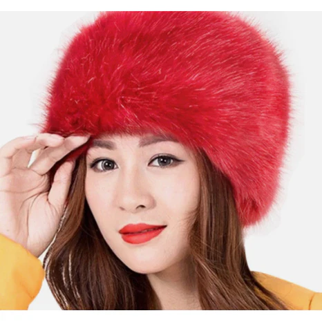 Fluffy Fur Round Winter Bucket Hat - Image 3