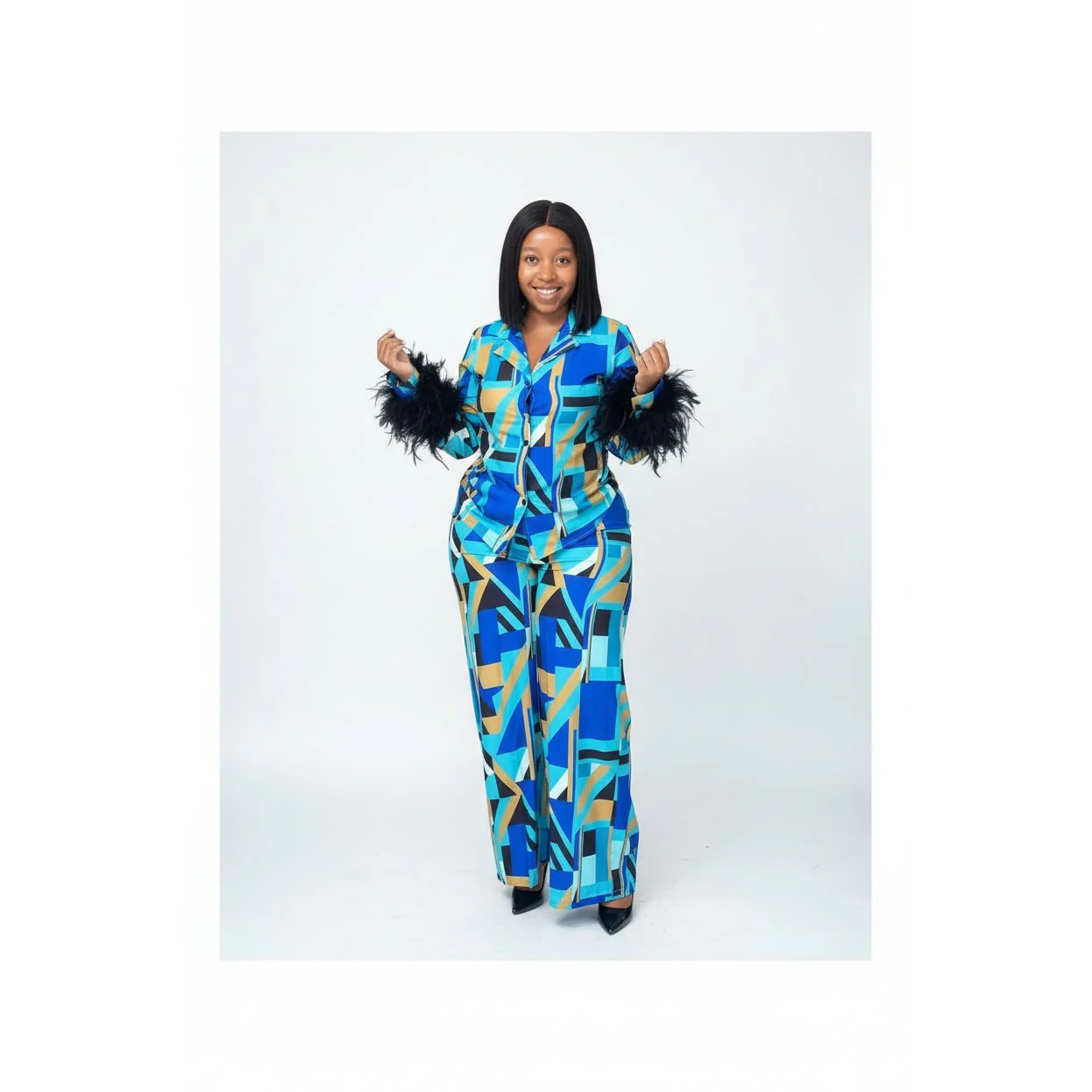 Fluffy Sleeve 2 Piece Set - Image 2